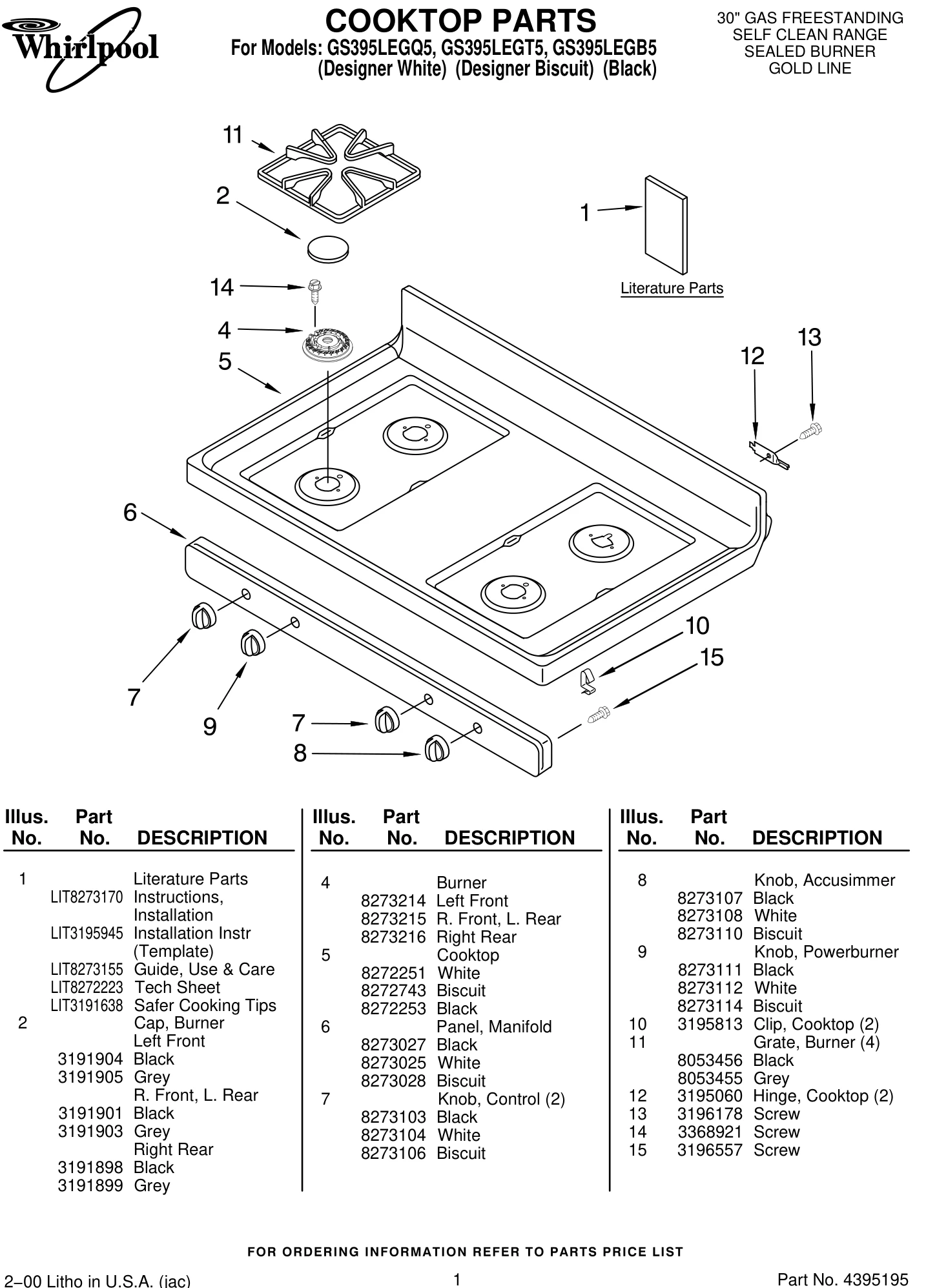 COOKTOP PARTS