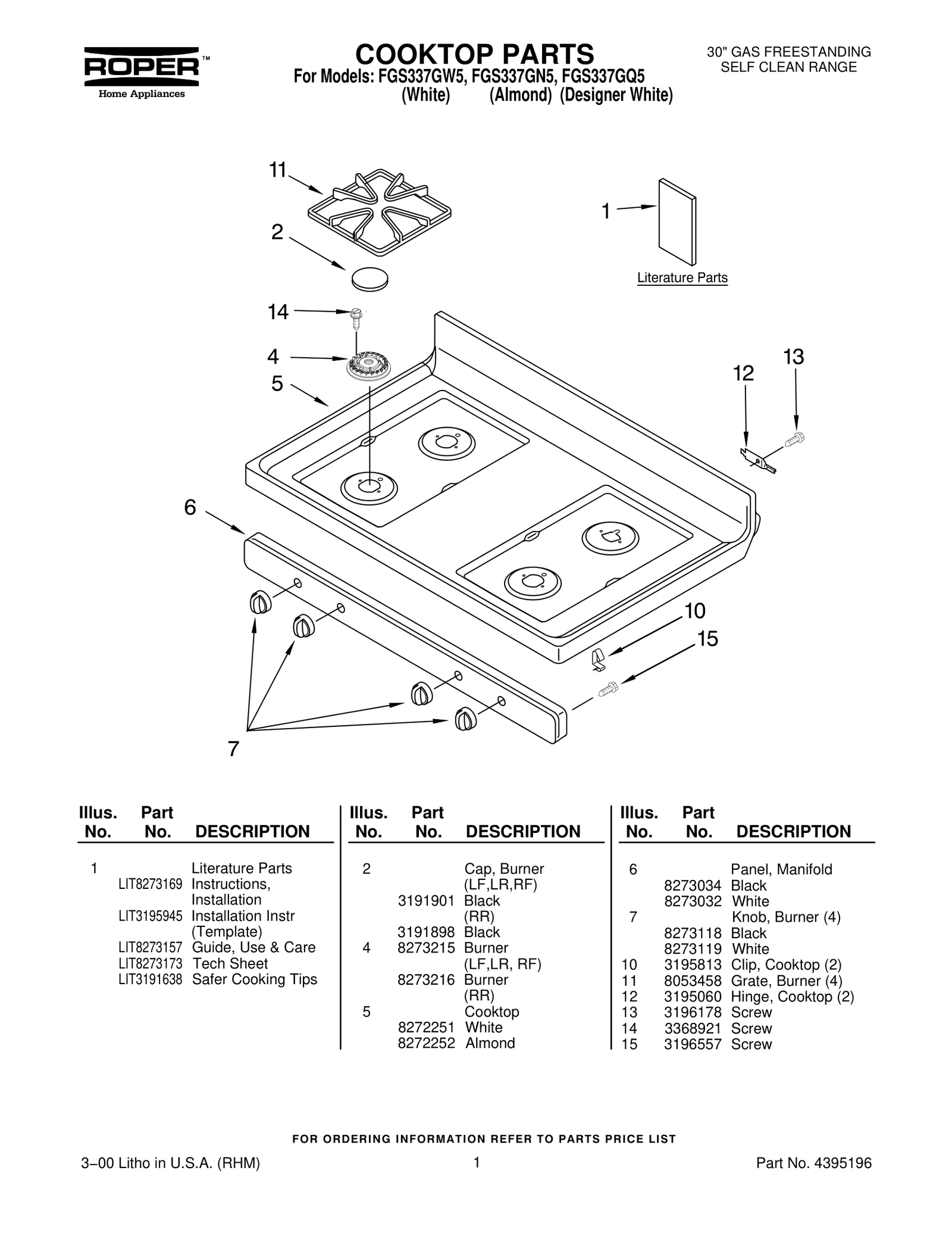 COOKTOP PARTS
