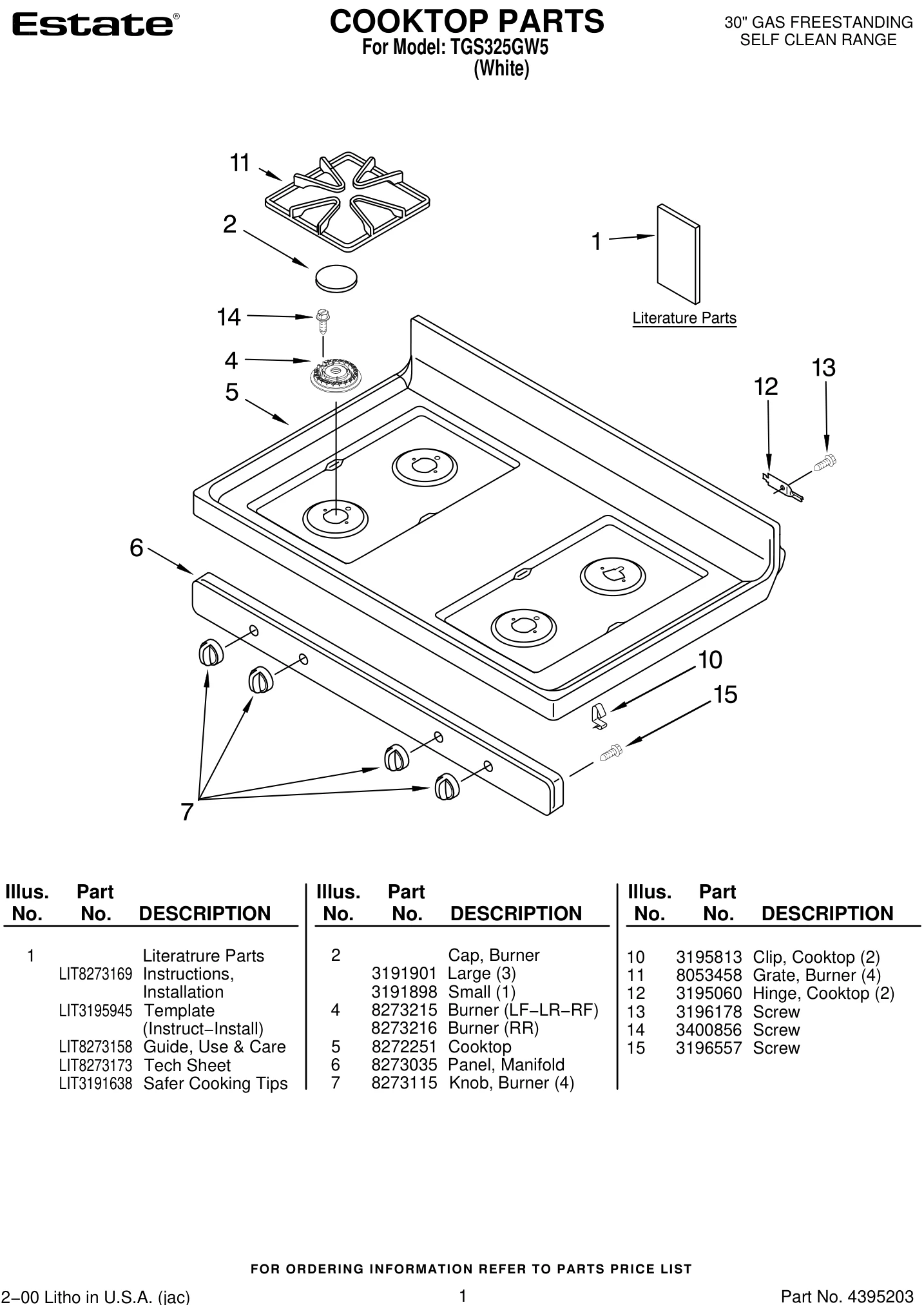 COOKTOP PARTS