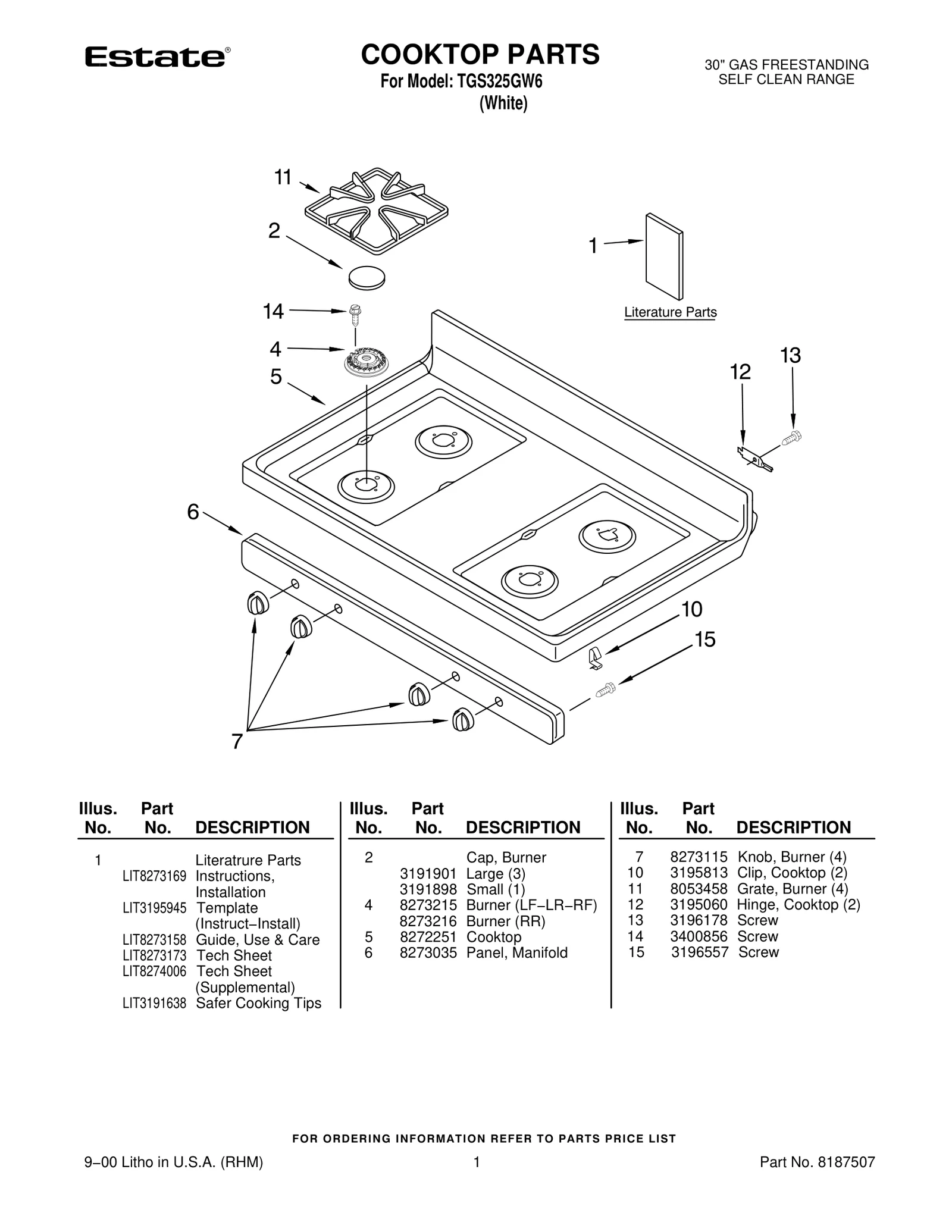 COOKTOP PARTS