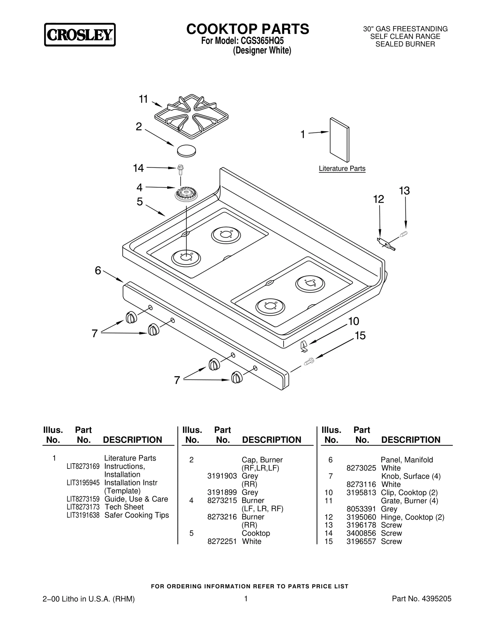 COOKTOP PARTS