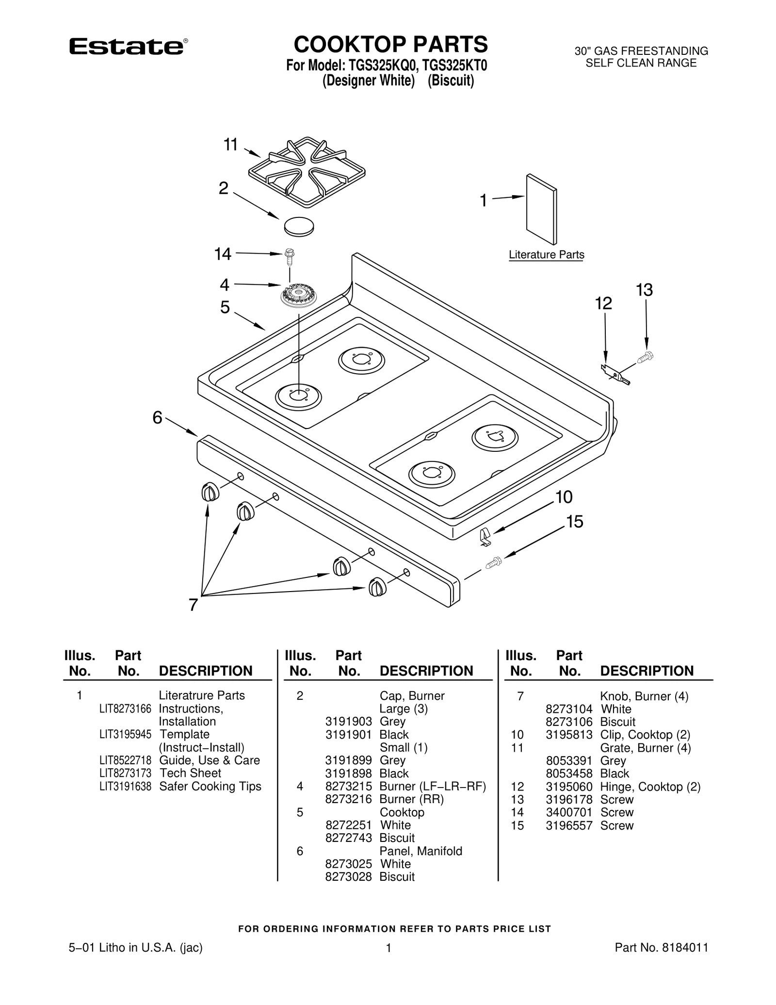 COOKTOP PARTS