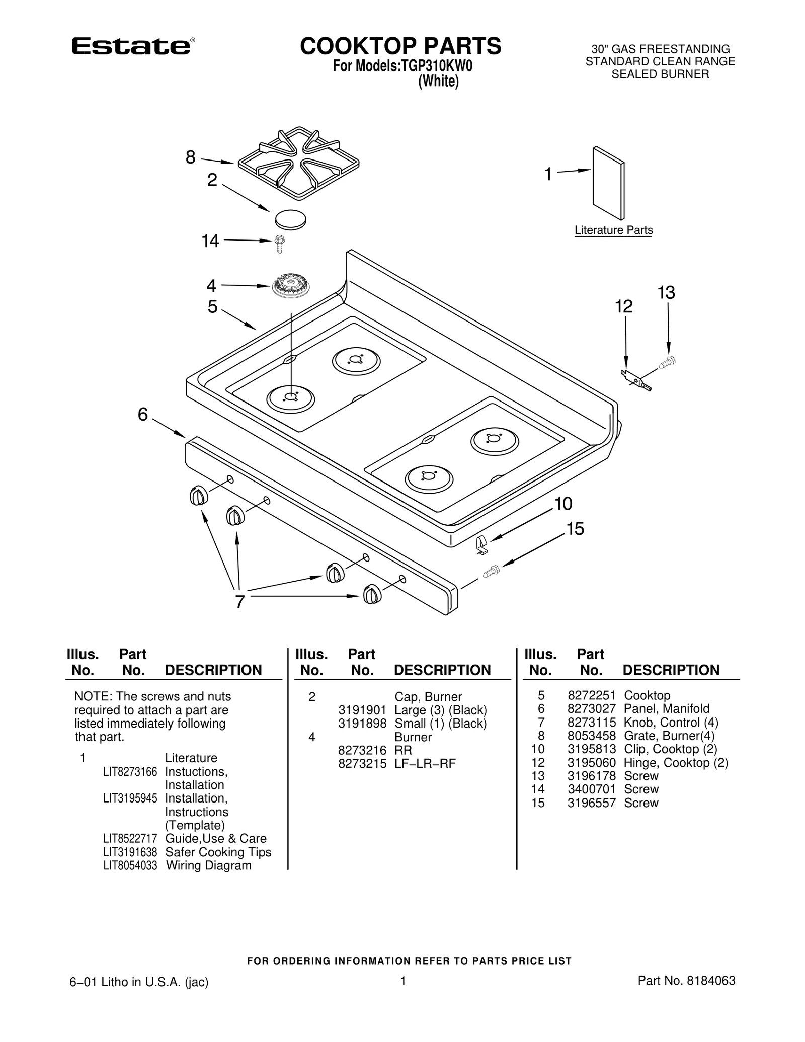 COOKTOP PARTS