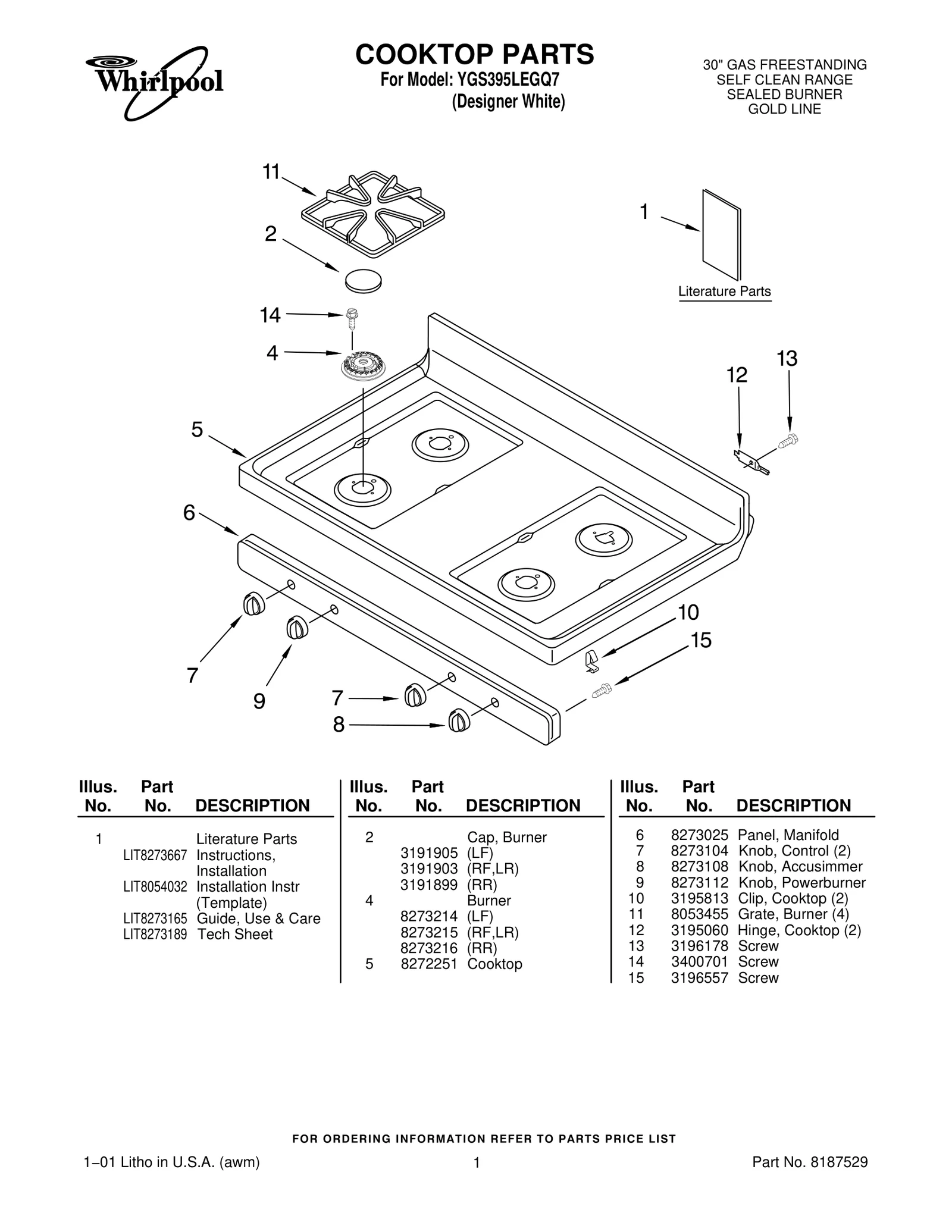 COOKTOP PARTS