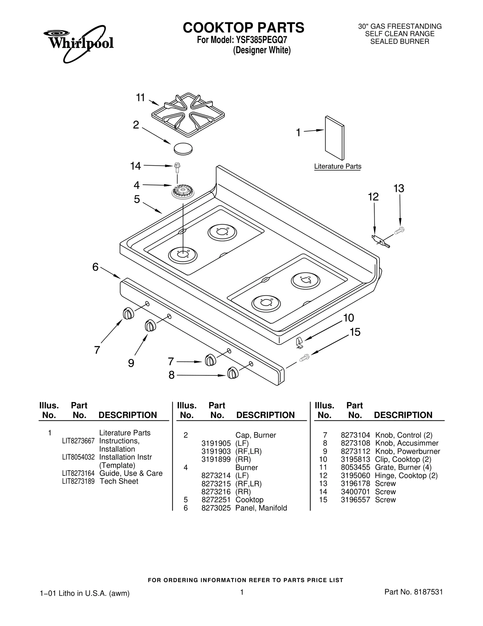 COOKTOP PARTS