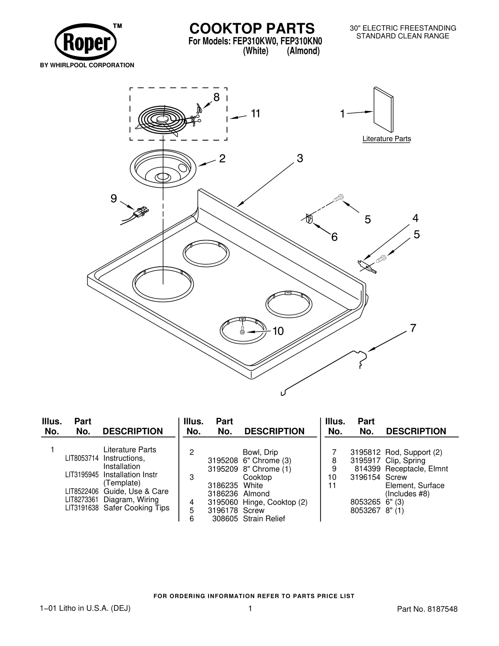 COOKTOP PARTS