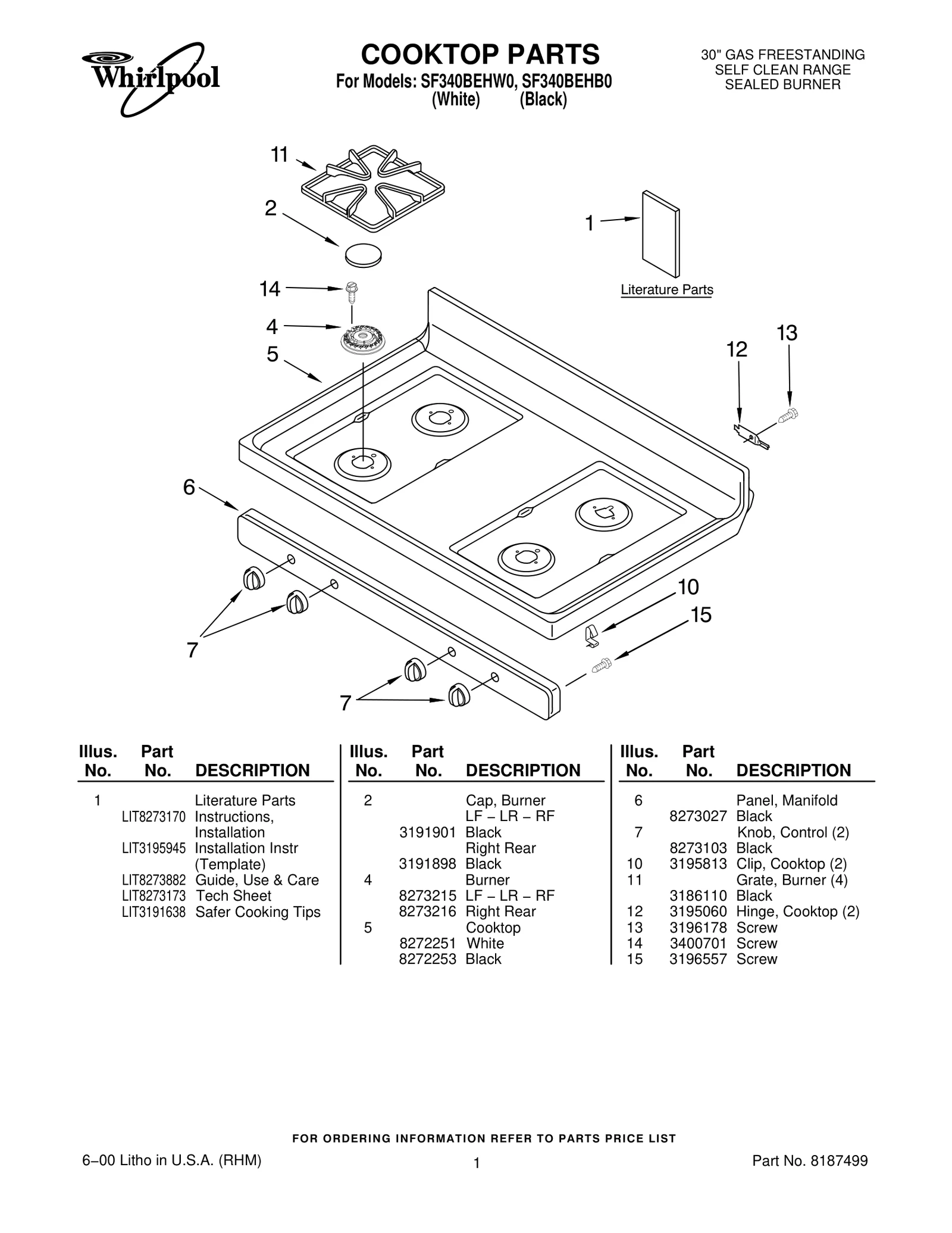 COOKTOP PARTS