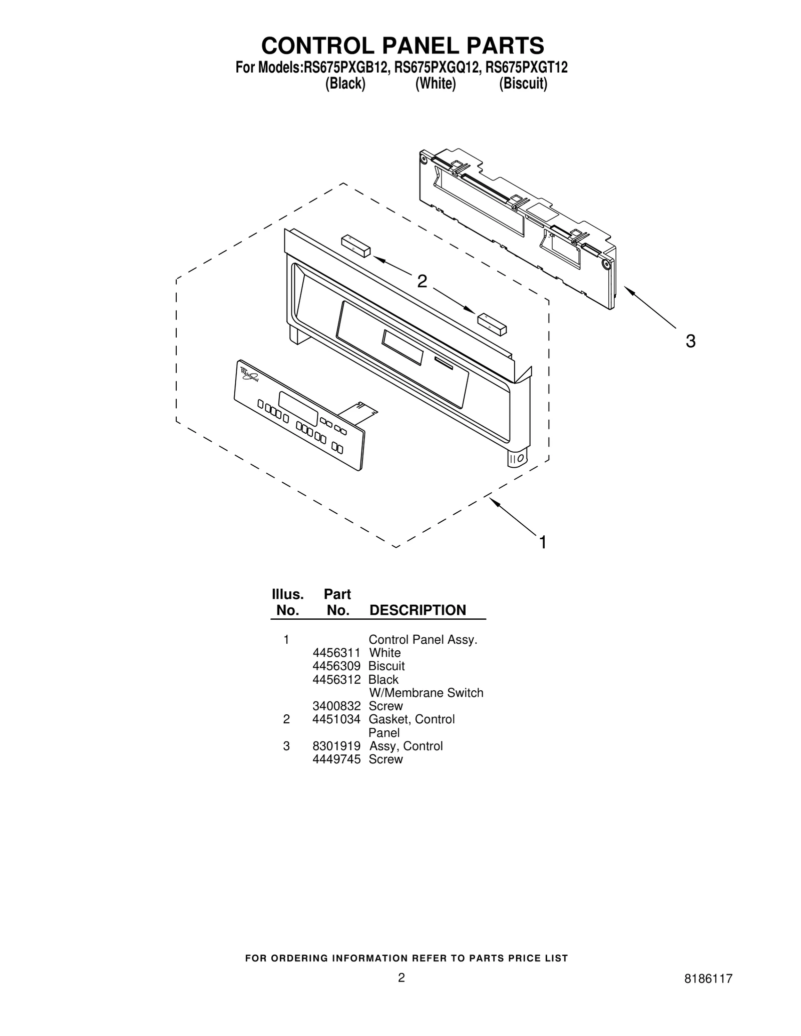CONTROL PANEL PARTS