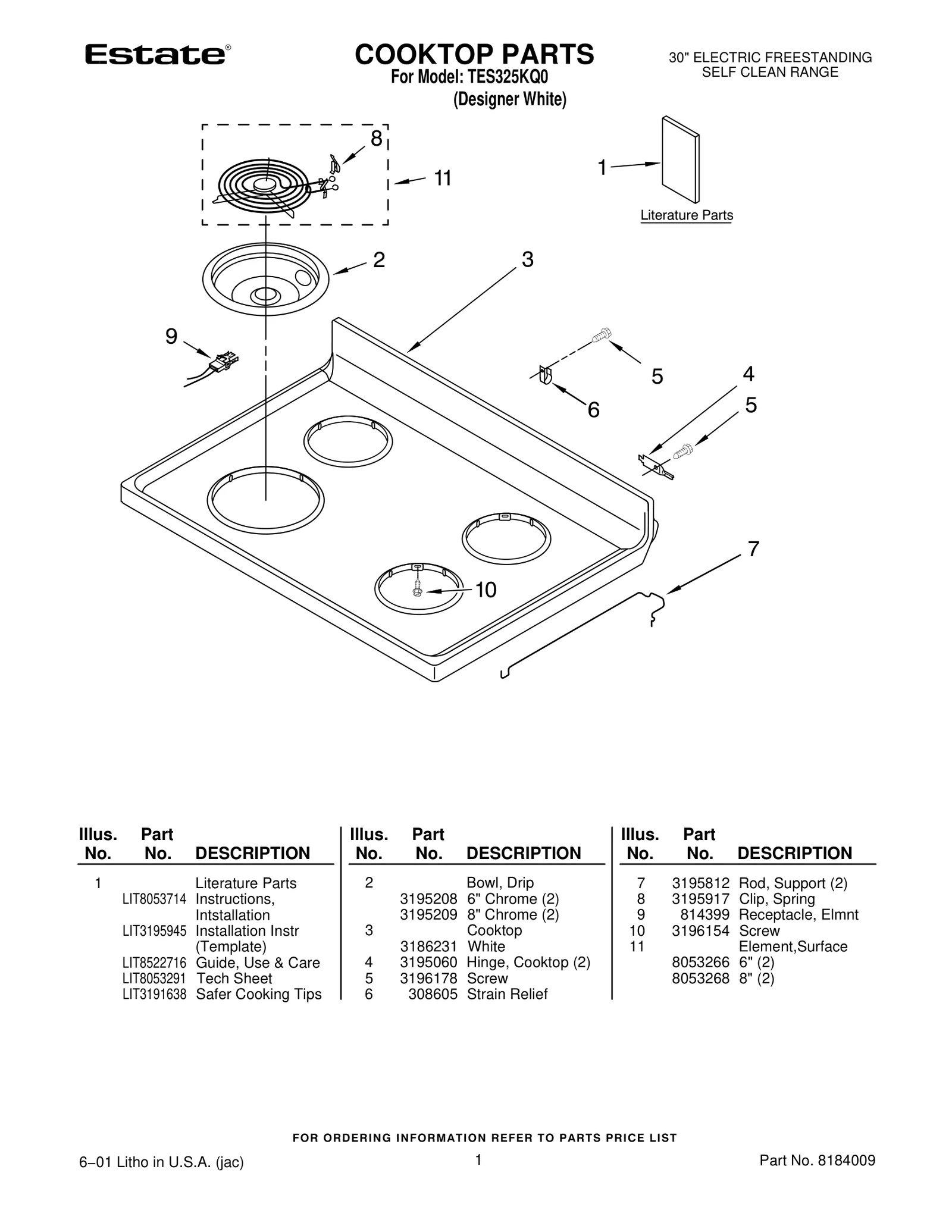 COOKTOP PARTS