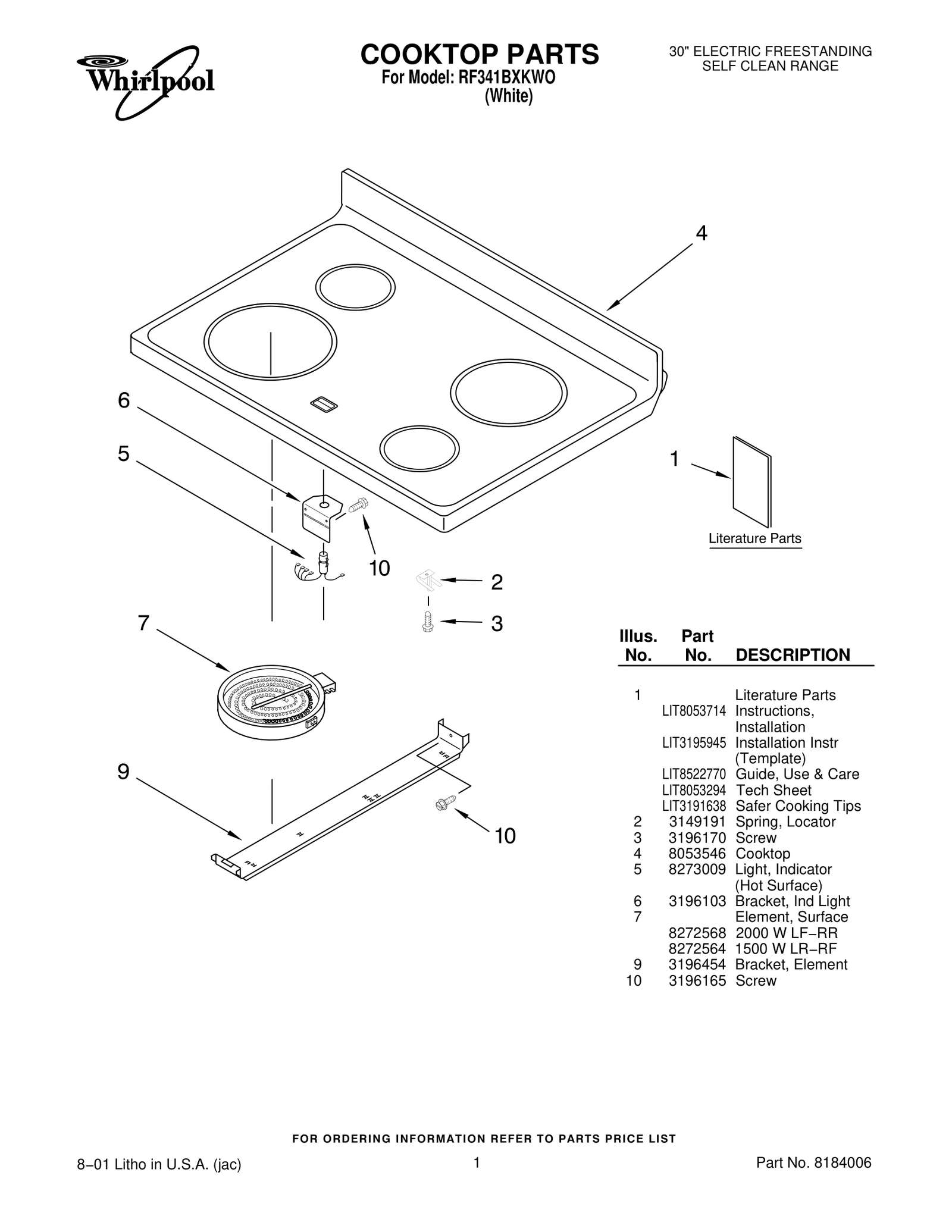 COOKTOP PARTS