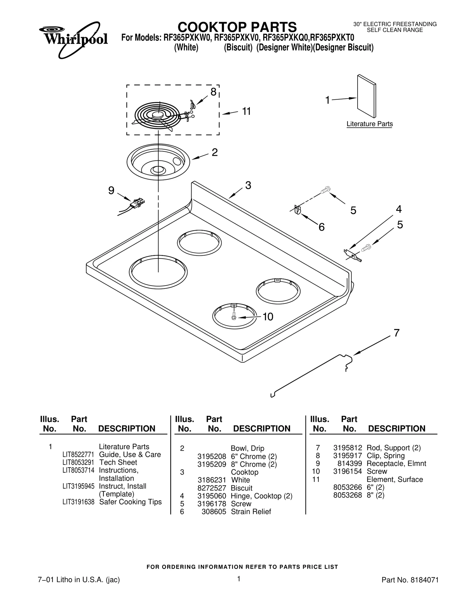 COOKTOP PARTS