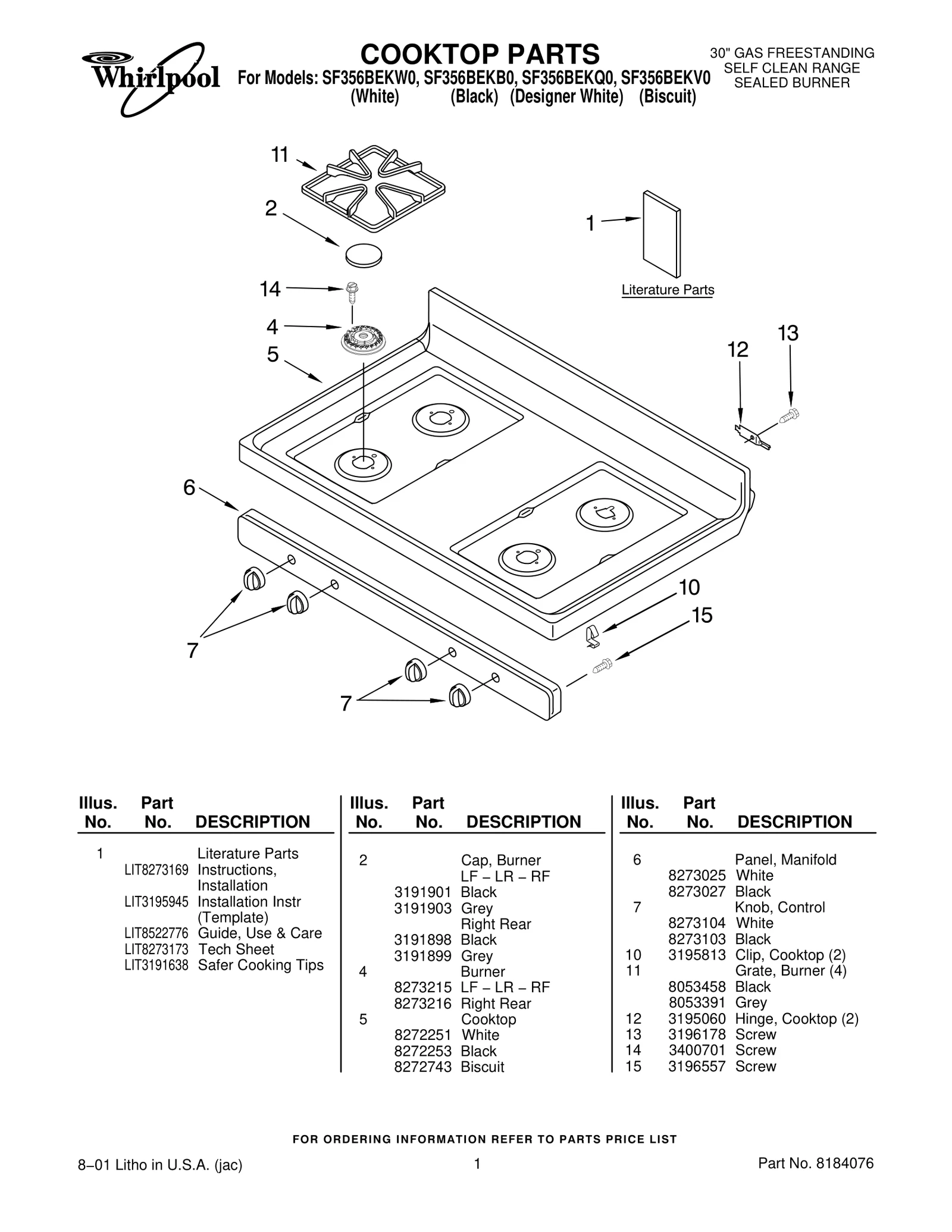 COOKTOP PARTS