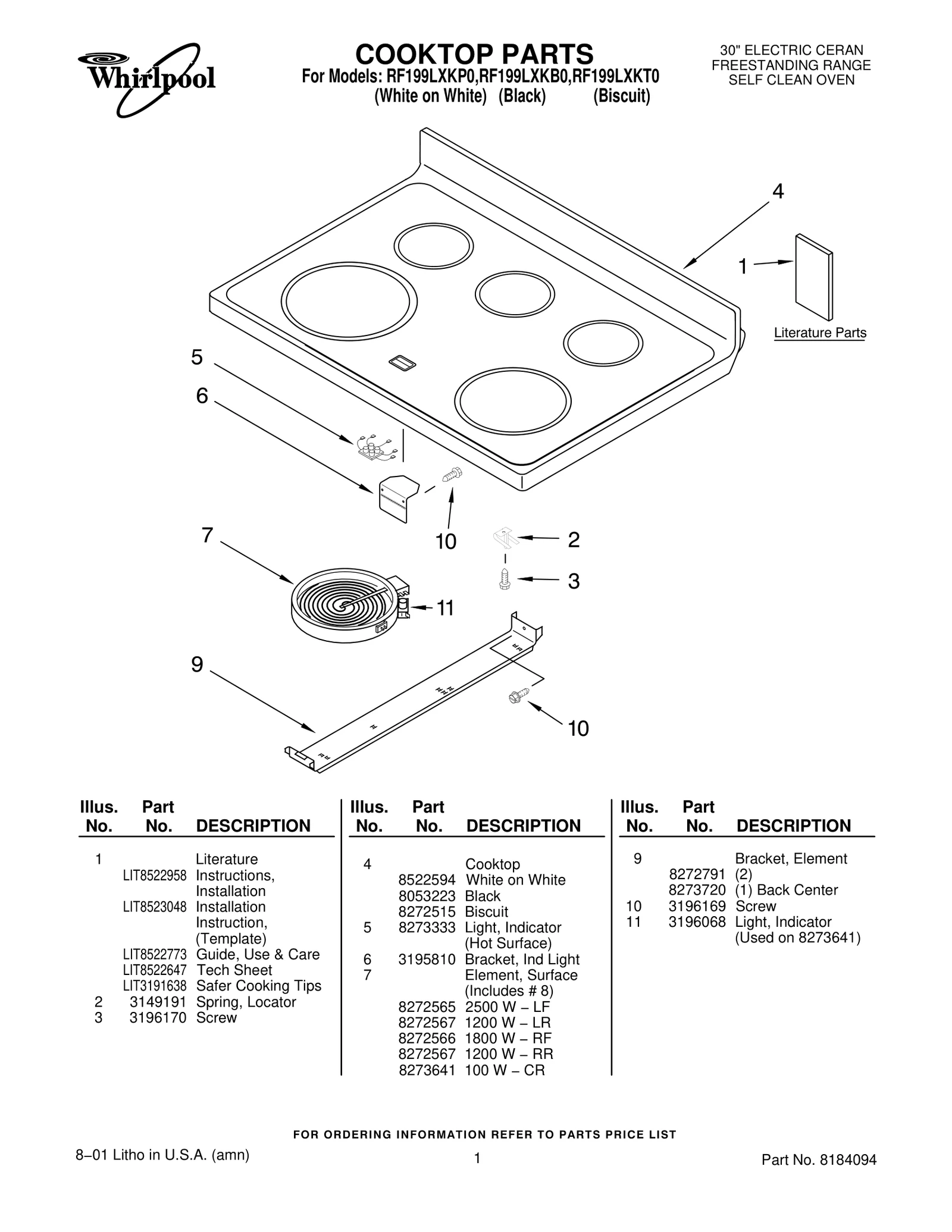 COOKTOP PARTS