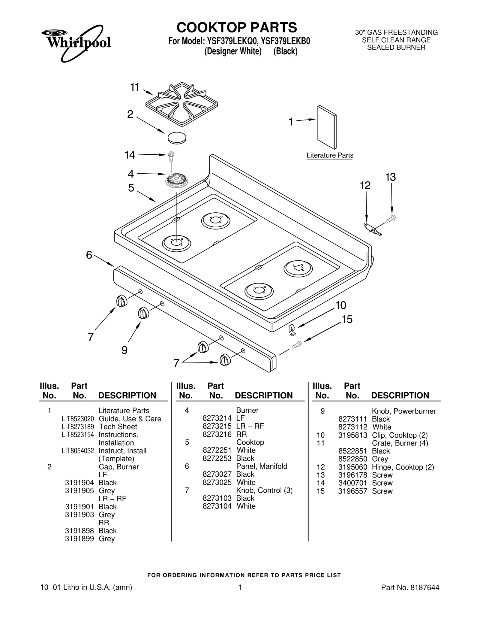 COOKTOP PARTS