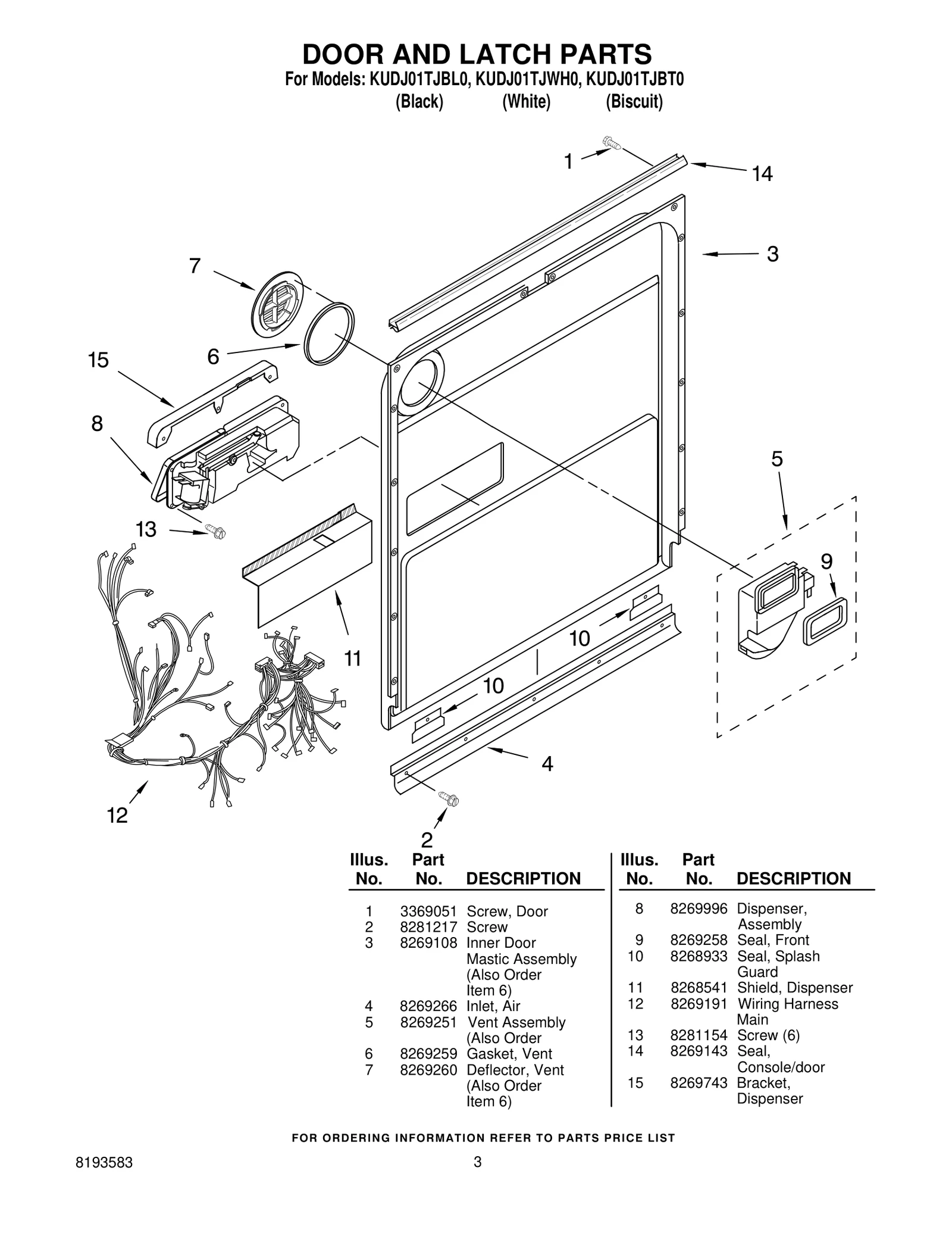 DOOR AND LATCH PARTS