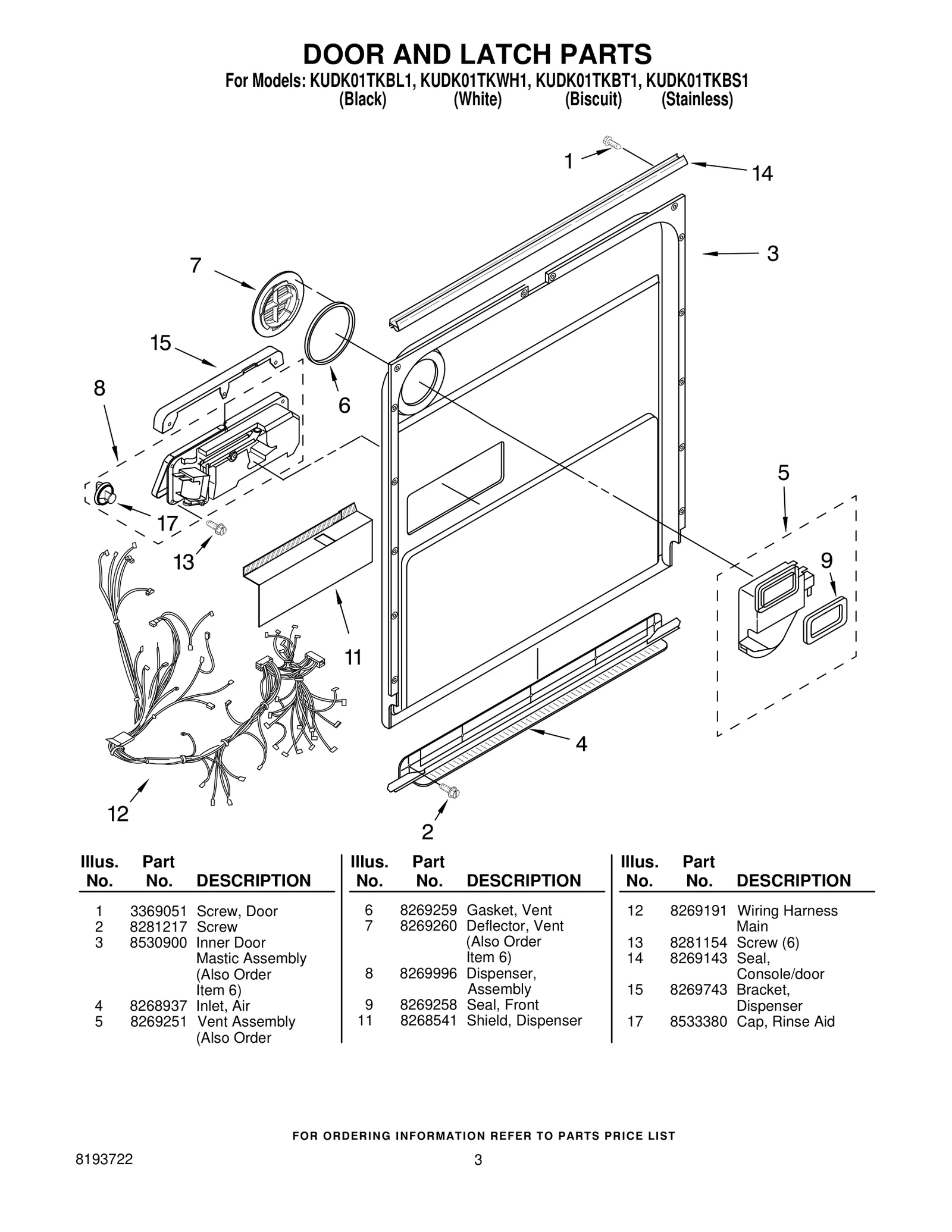 DOOR AND LATCH PARTS