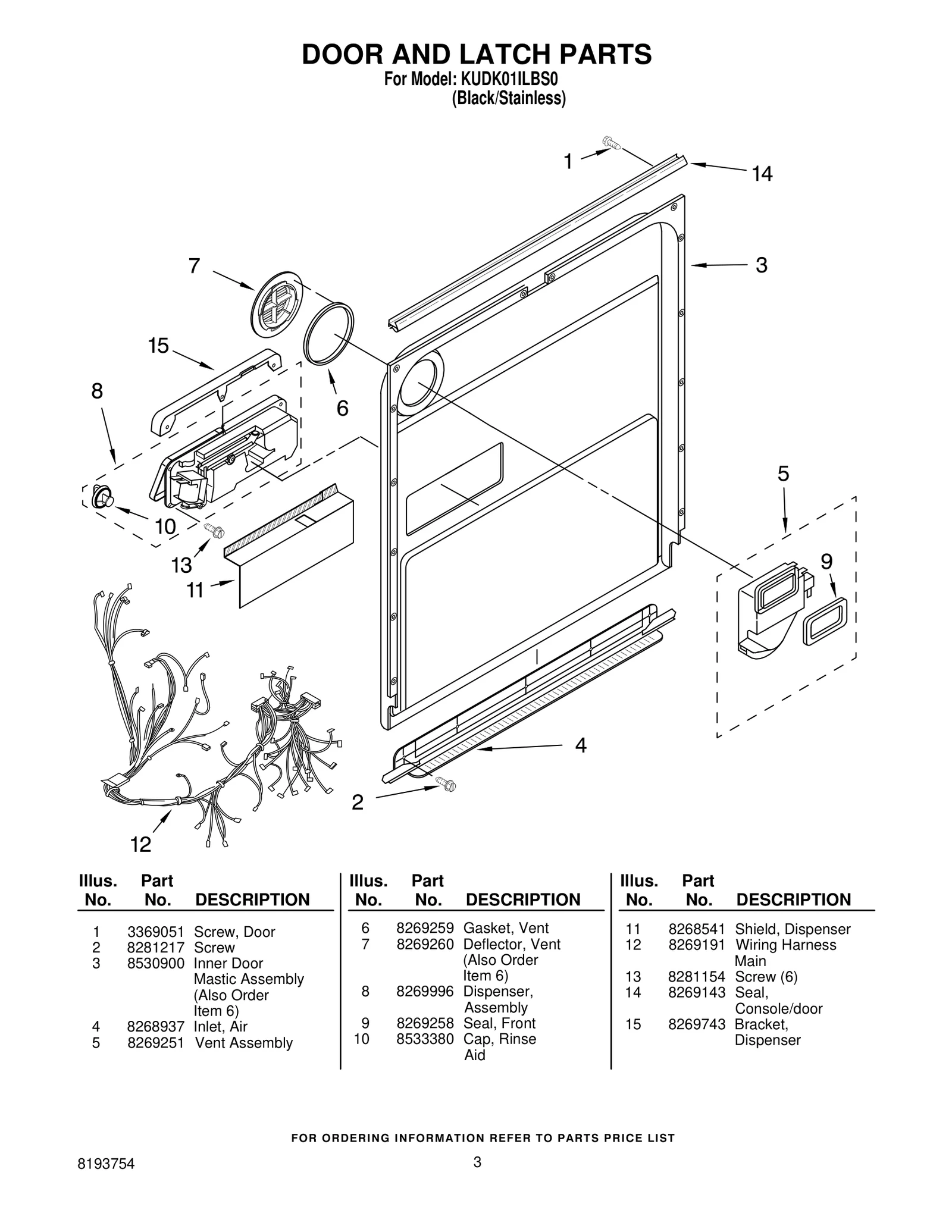 DOOR AND LATCH PARTS