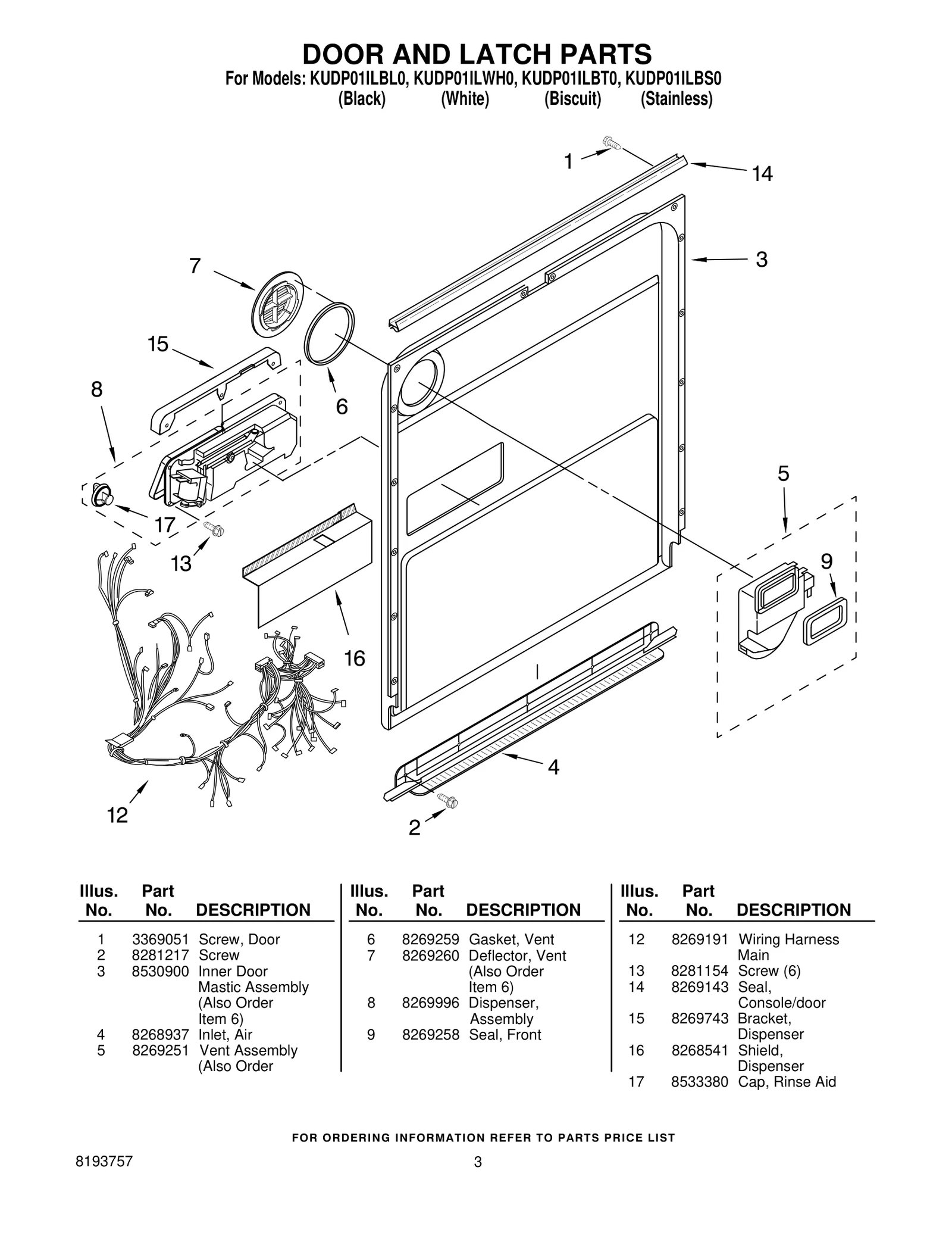 DOOR AND LATCH PARTS