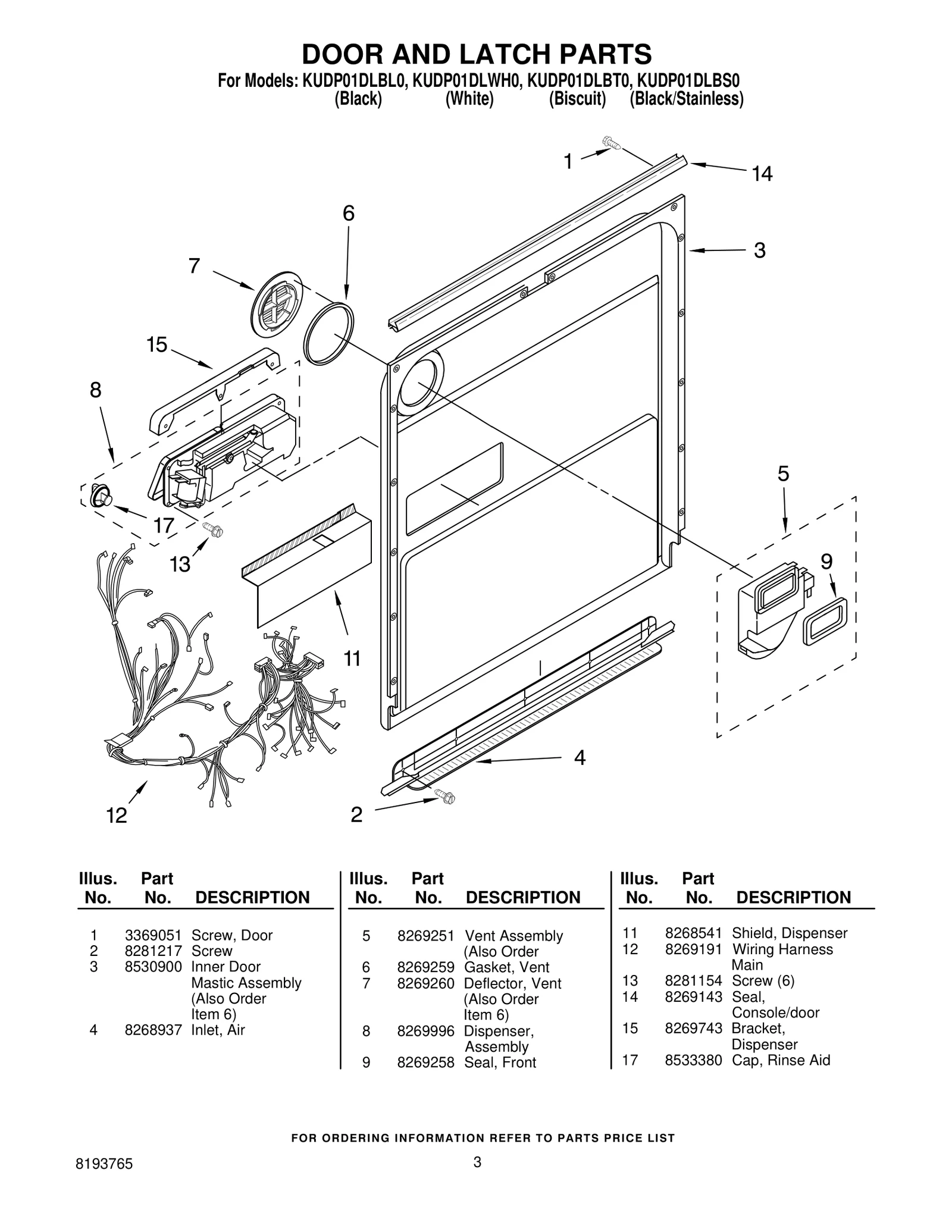 DOOR AND LATCH PARTS