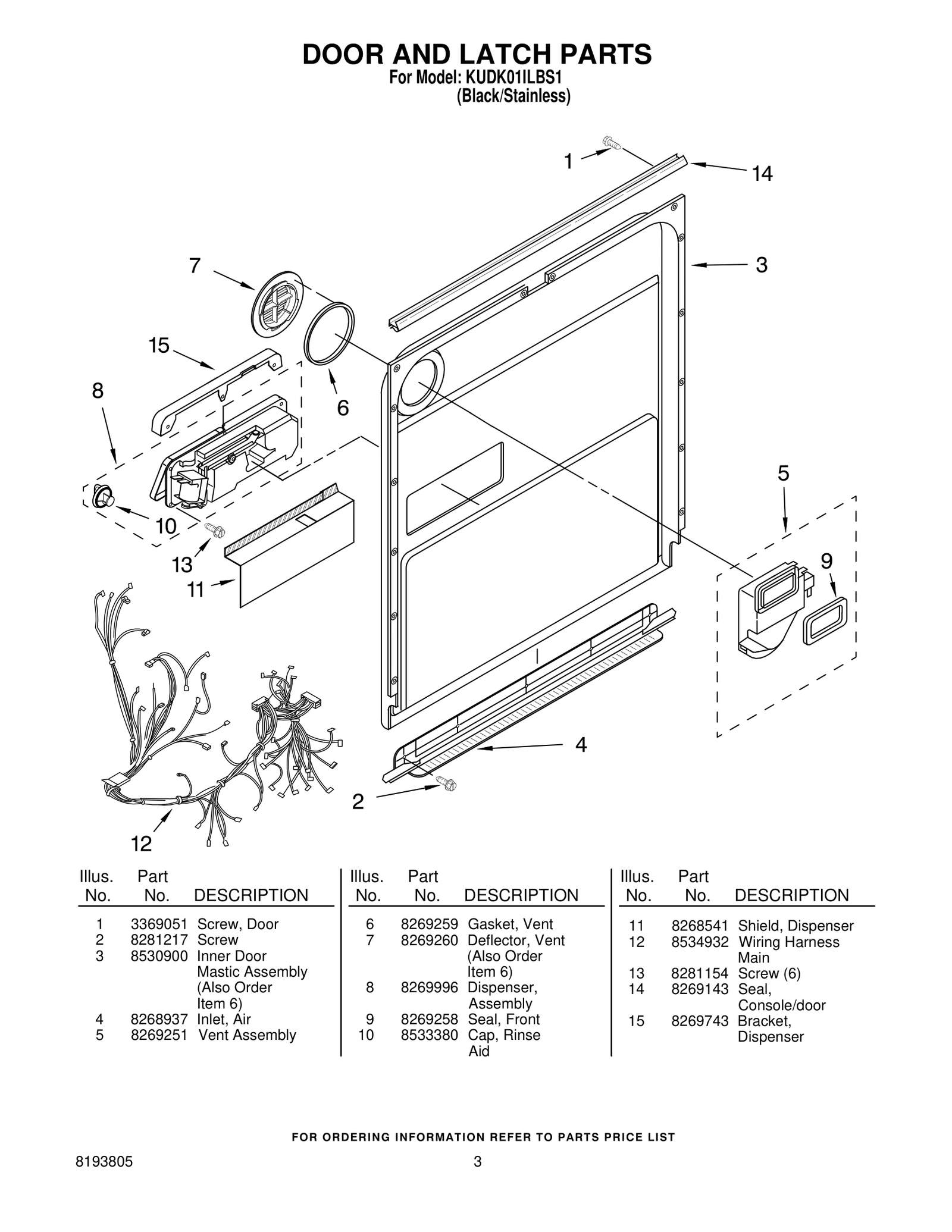 DOOR AND LATCH PARTS