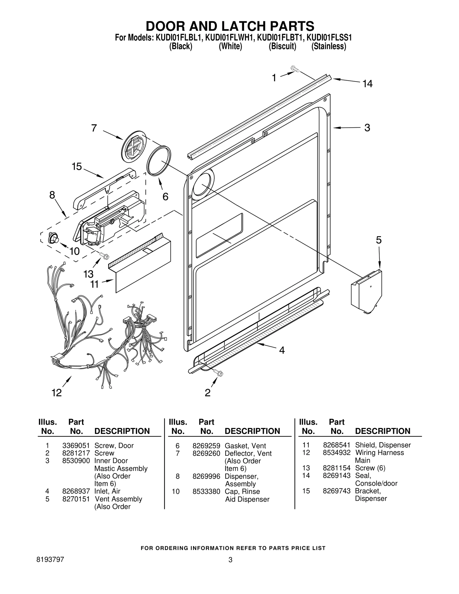 DOOR AND LATCH PARTS