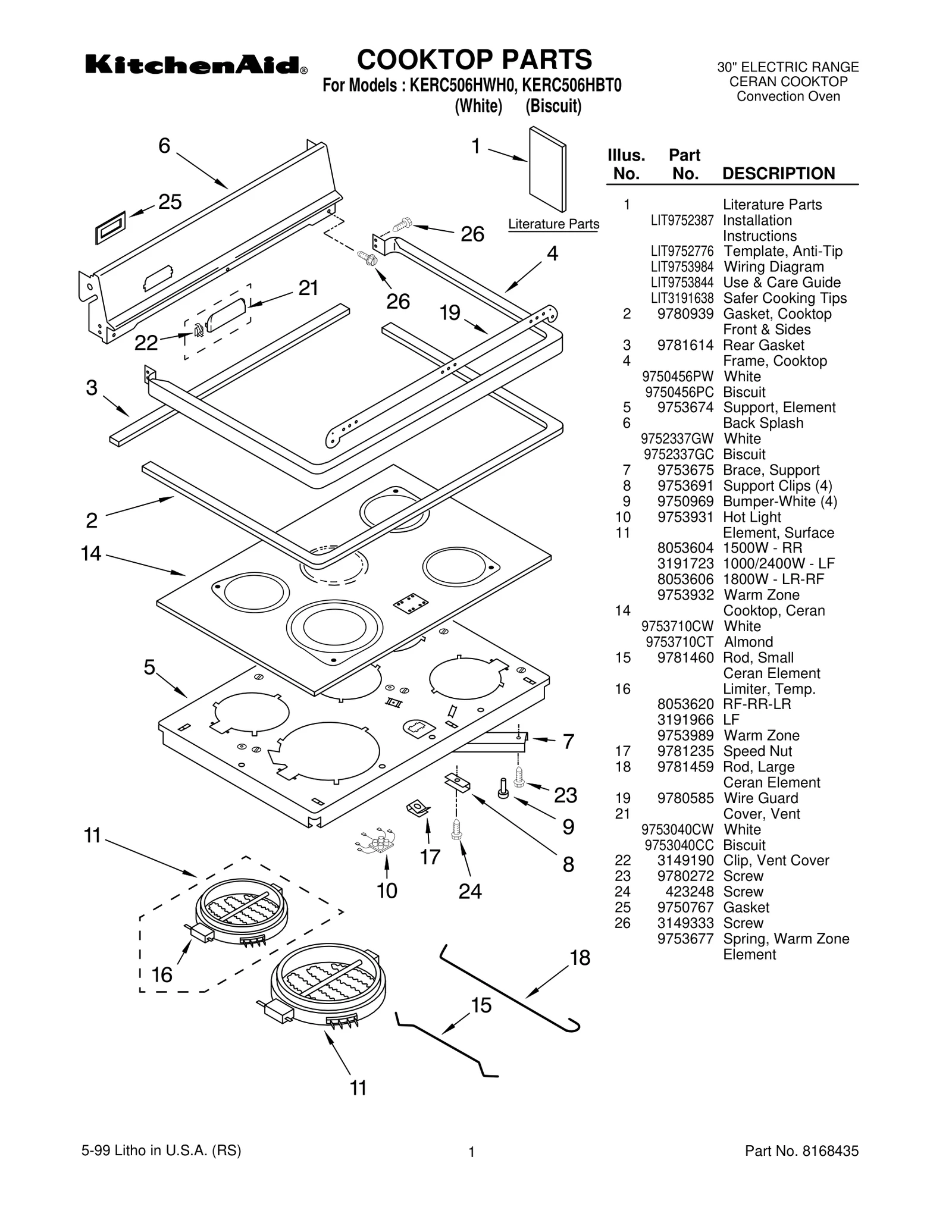 COOKTOP PARTS