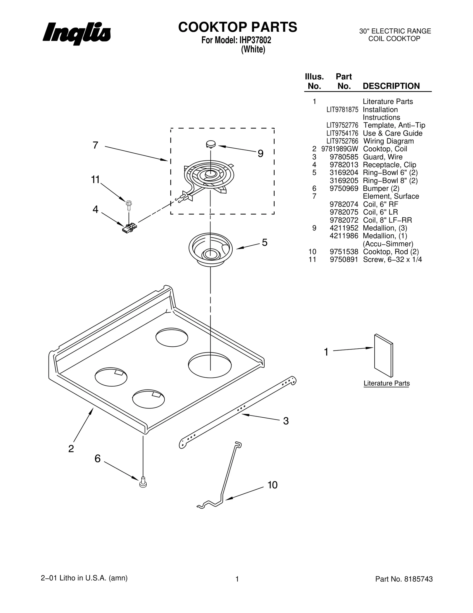 COOKTOP PARTS