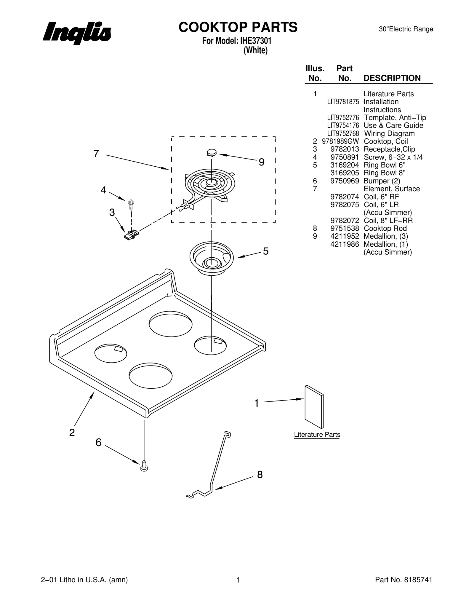 COOKTOP PARTS