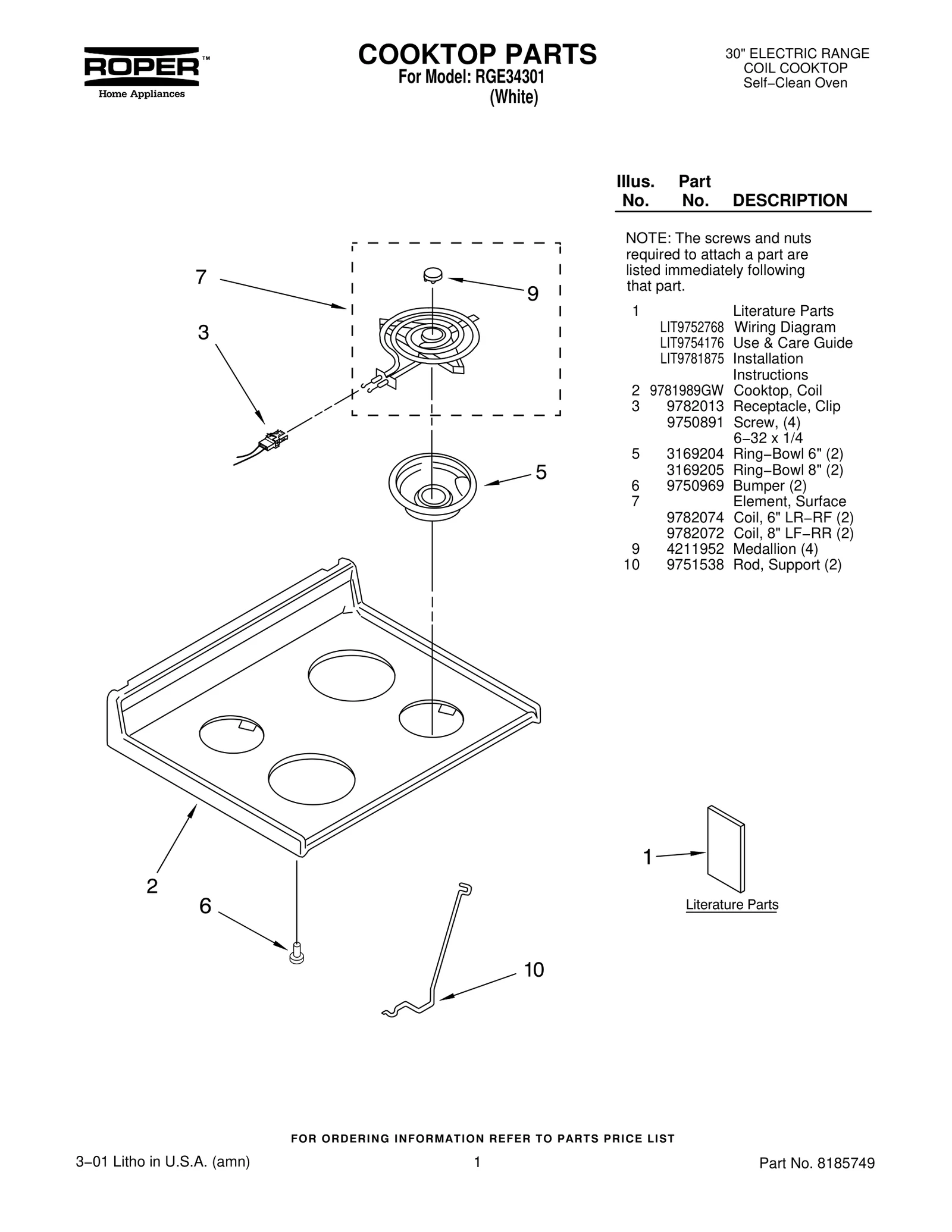COOKTOP PARTS