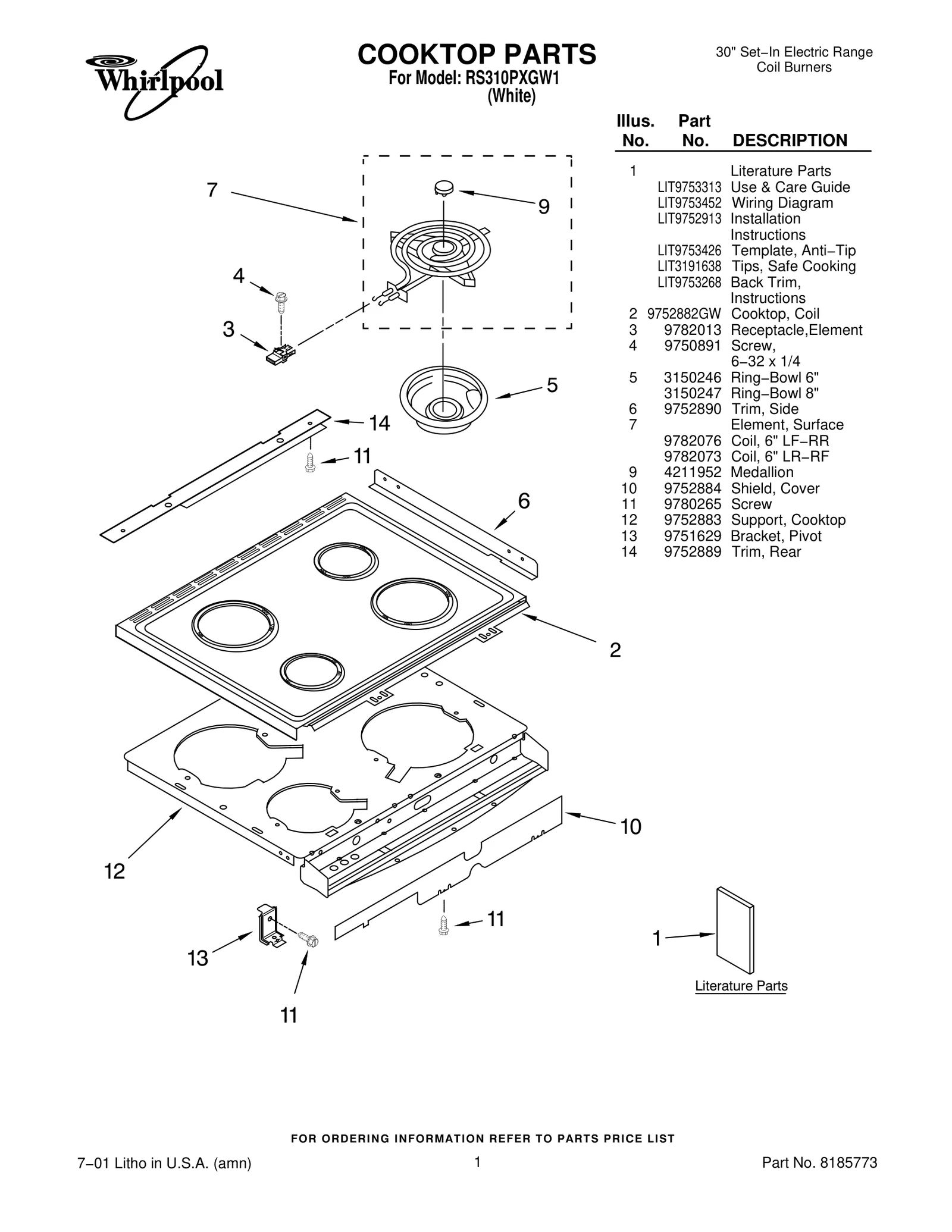 COOKTOP PARTS