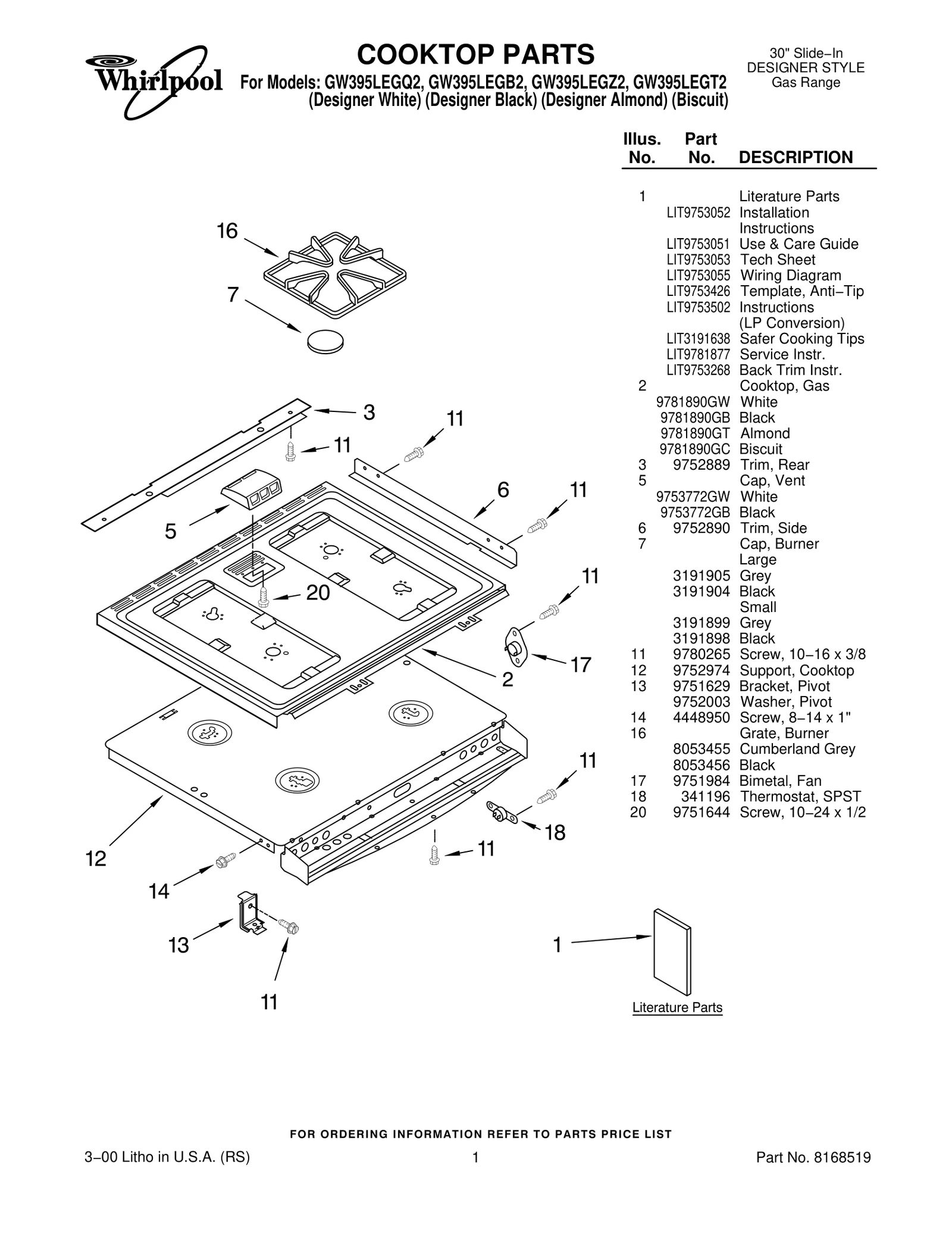 COOKTOP PARTS