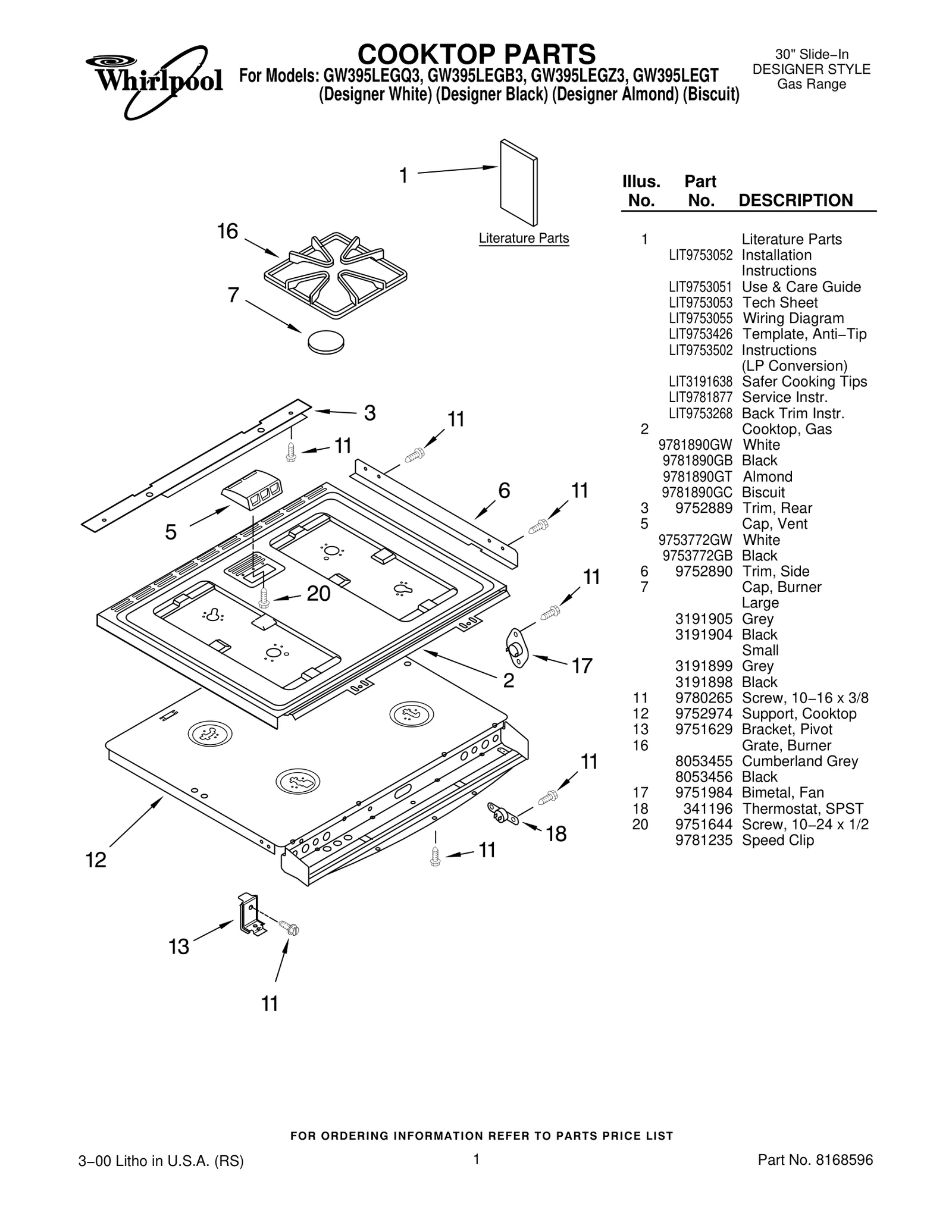 COOKTOP PARTS