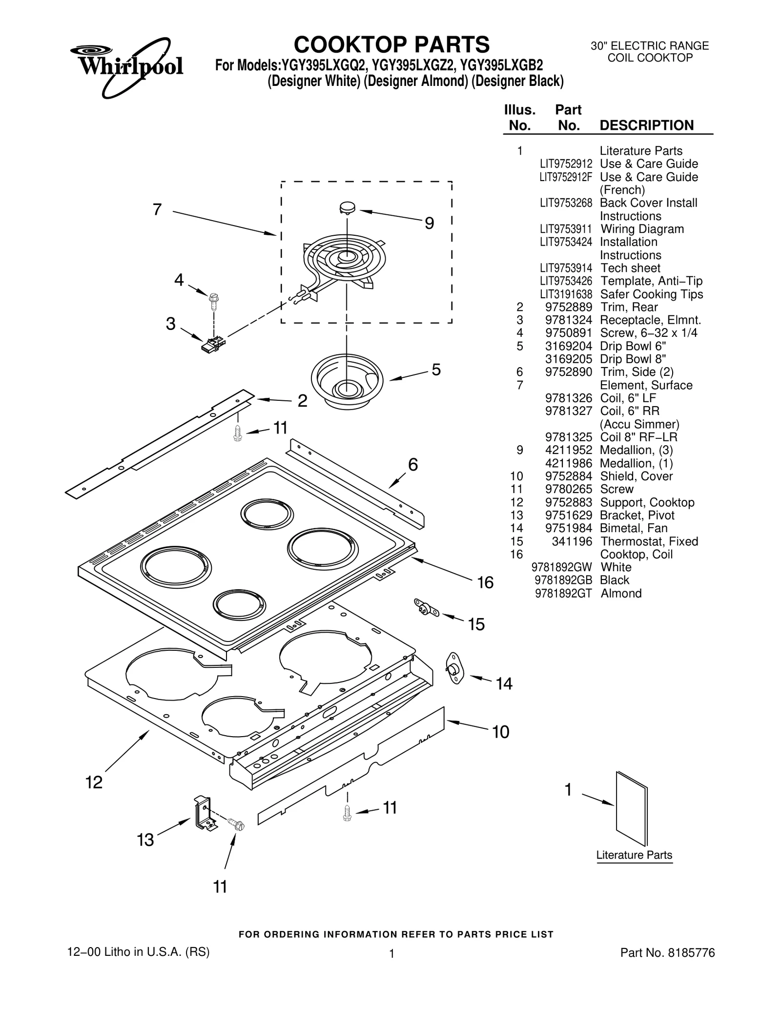 COOKTOP PARTS
