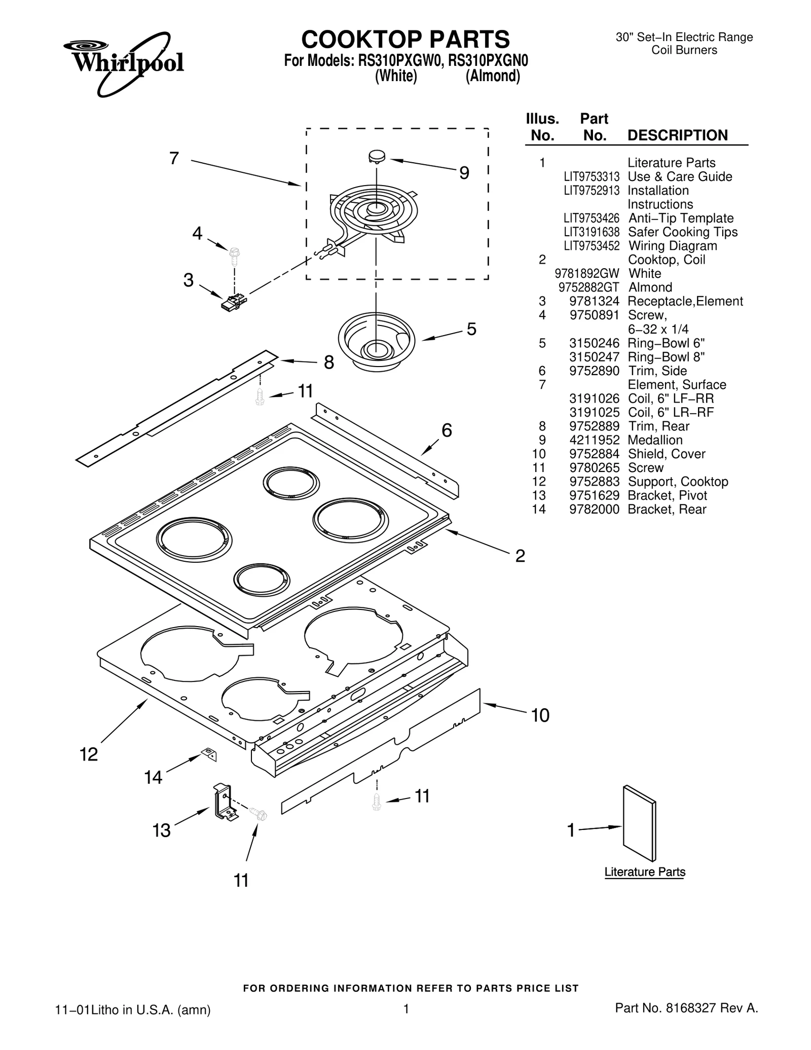 COOKTOP PARTS