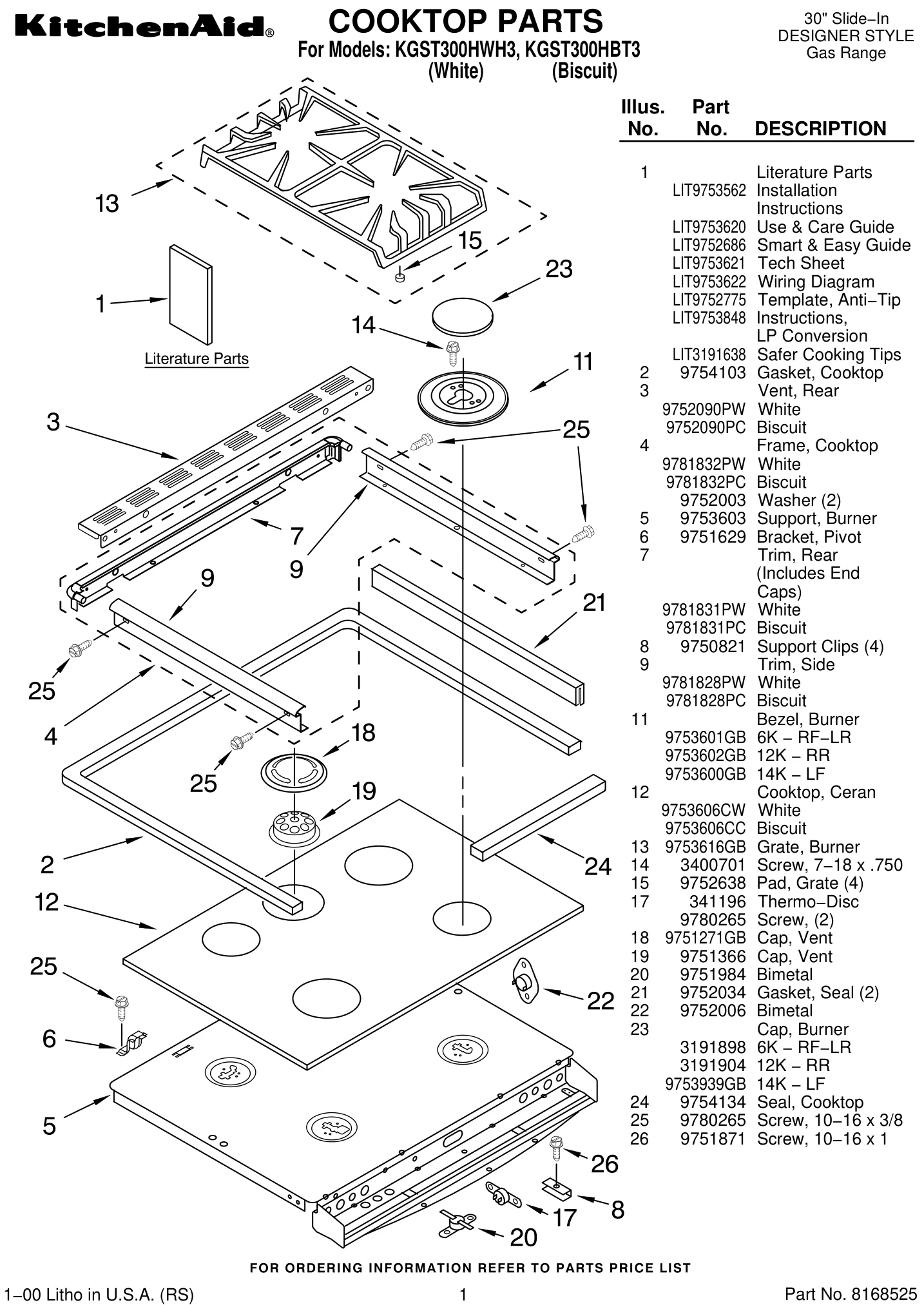 COOKTOP PARTS