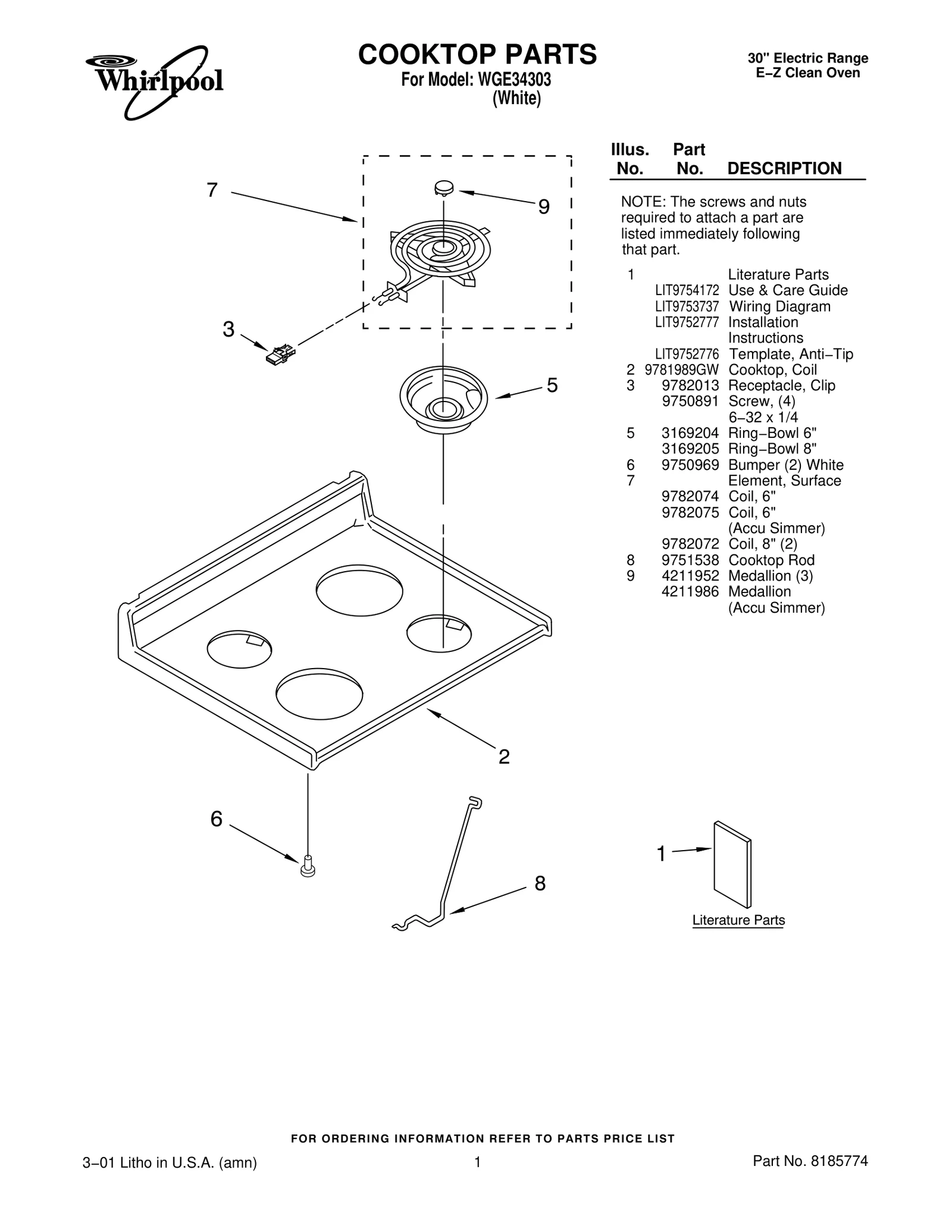 COOKTOP PARTS