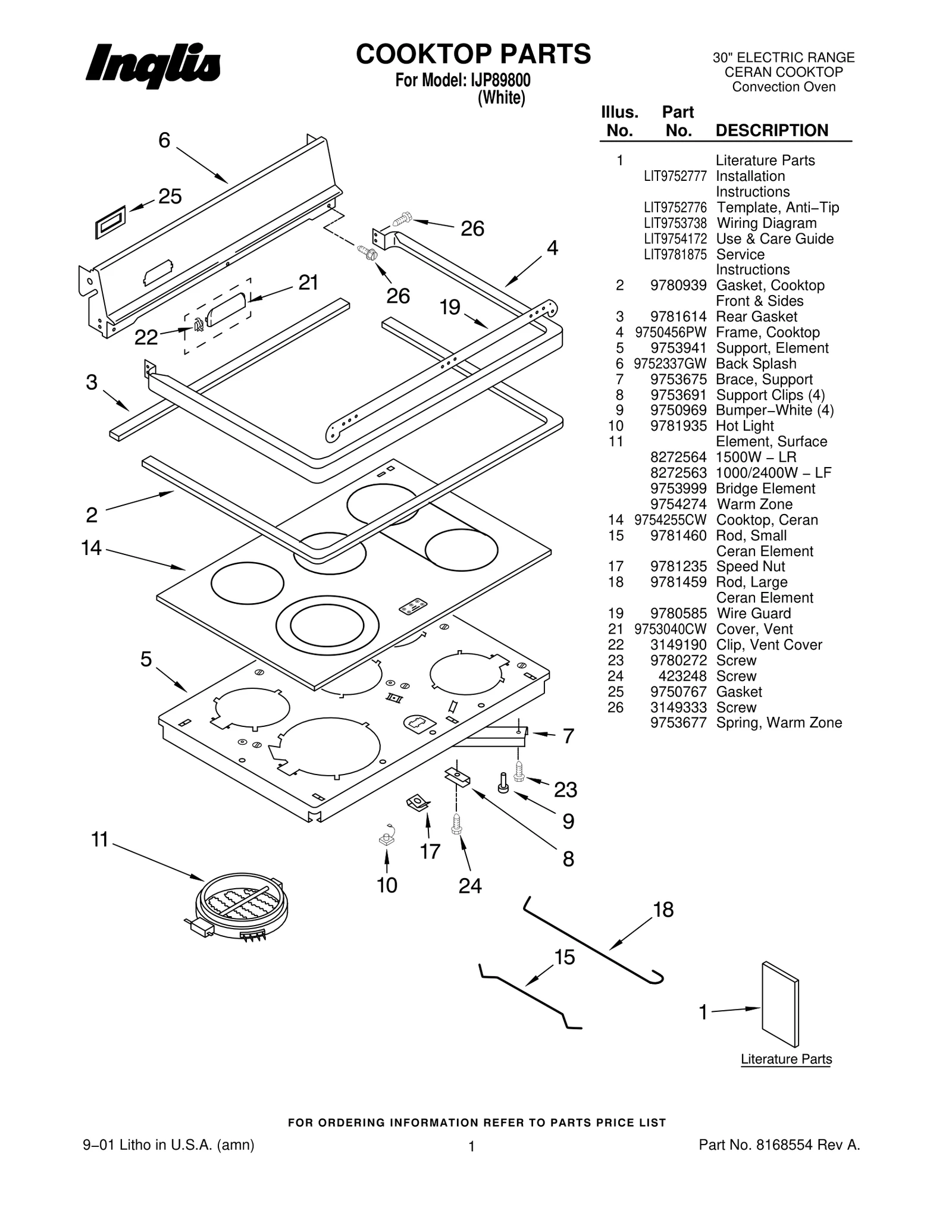 COOKTOP PARTS