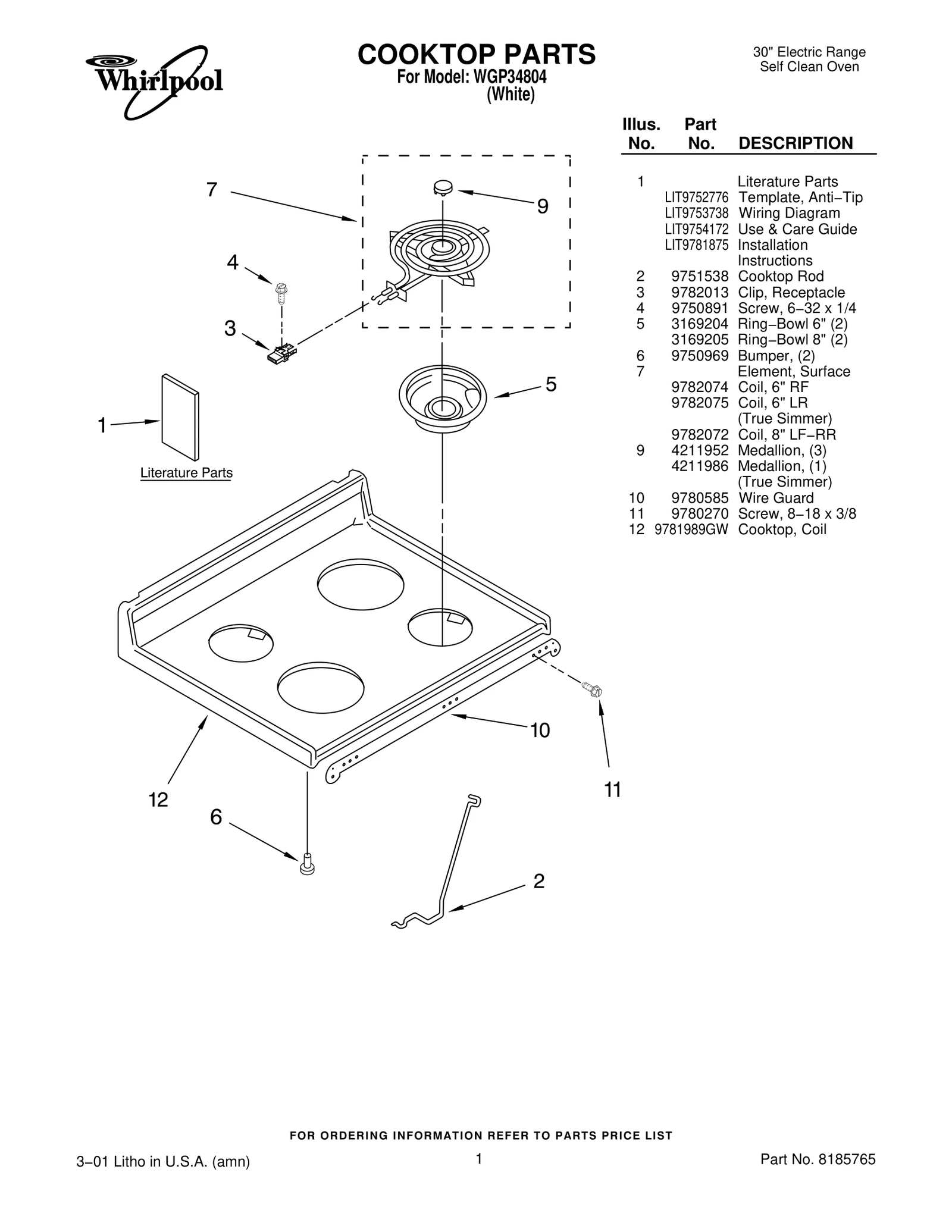 COOKTOP PARTS