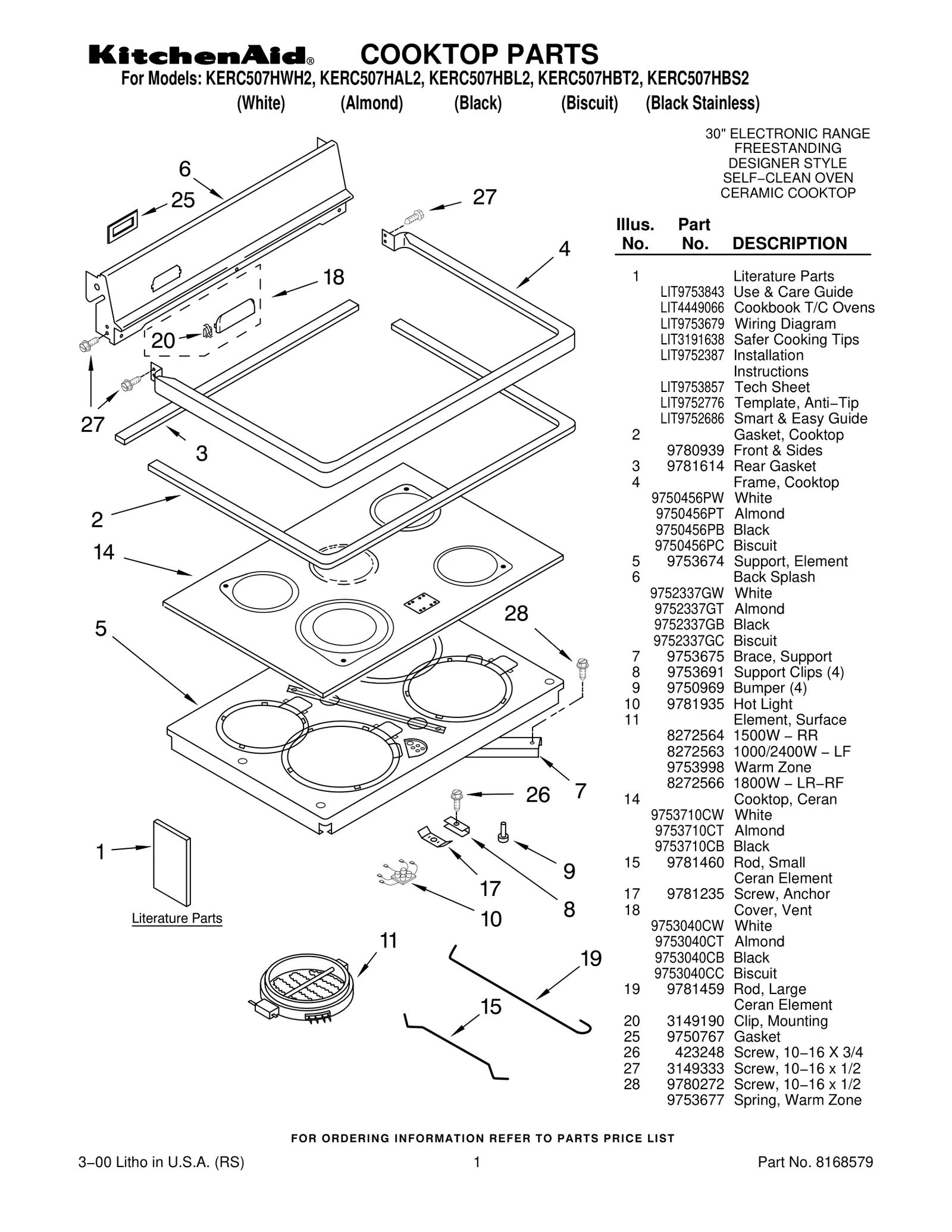 COOKTOP PARTS