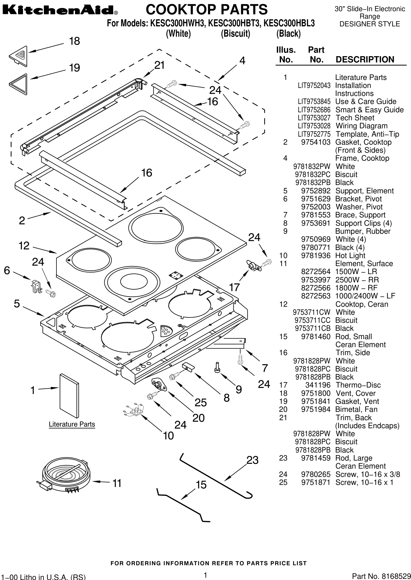 COOKTOP PARTS