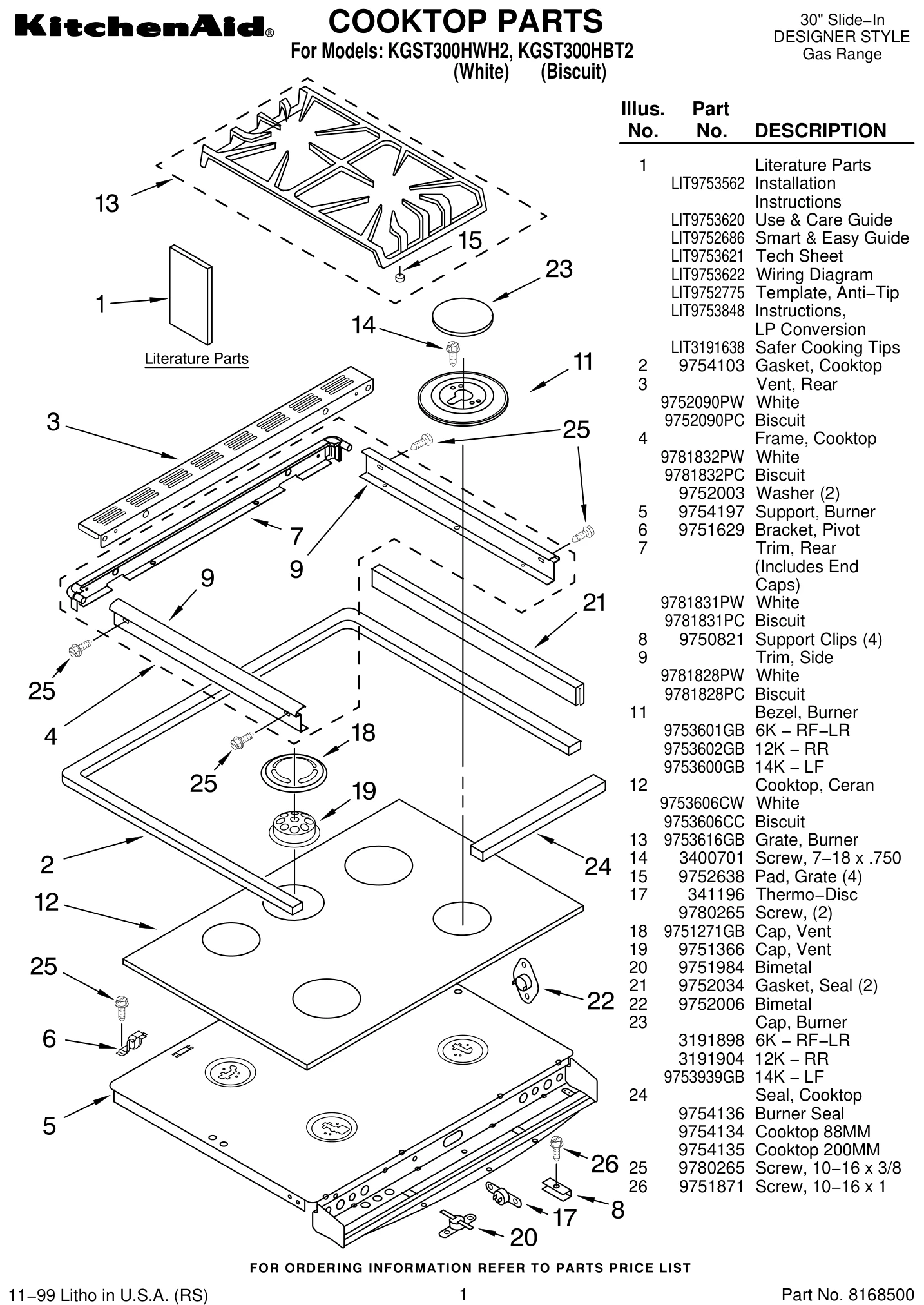 COOKTOP PARTS