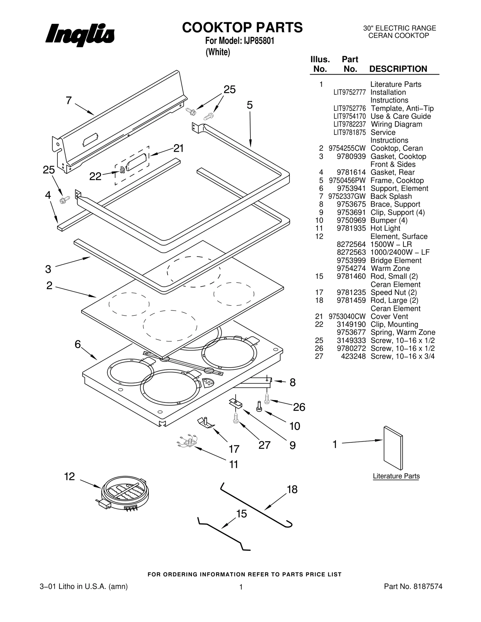 COOKTOP PARTS