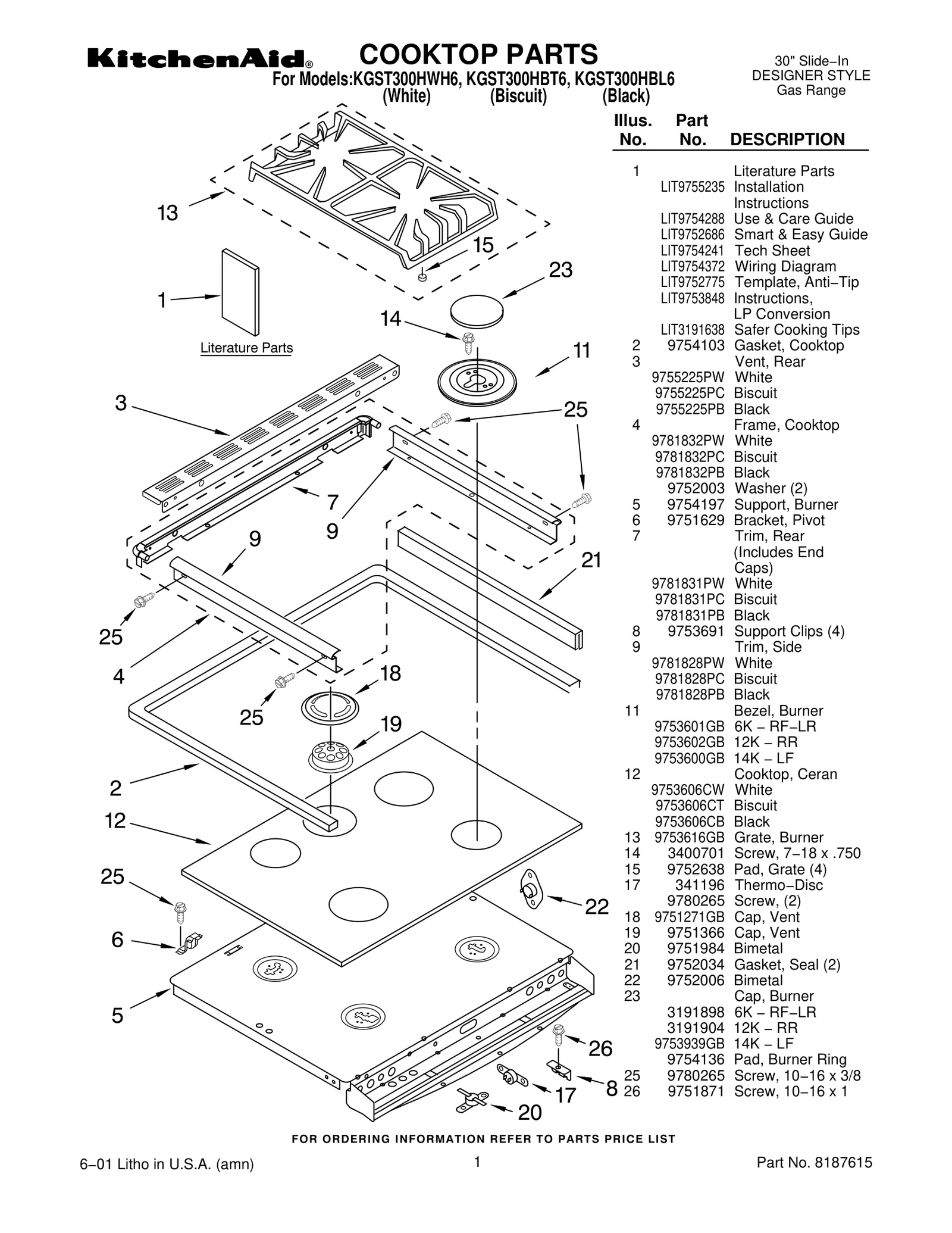 COOKTOP PARTS