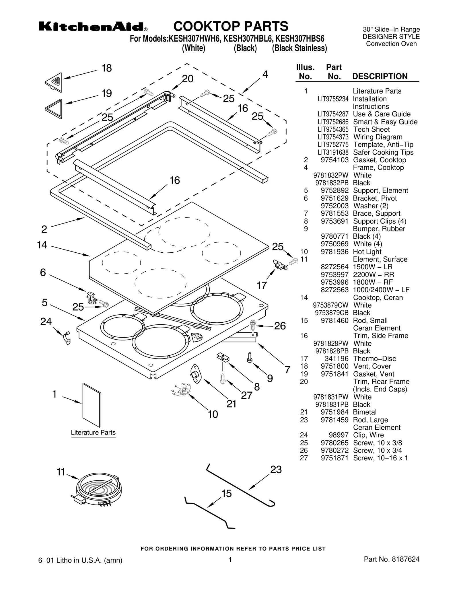 COOKTOP PARTS