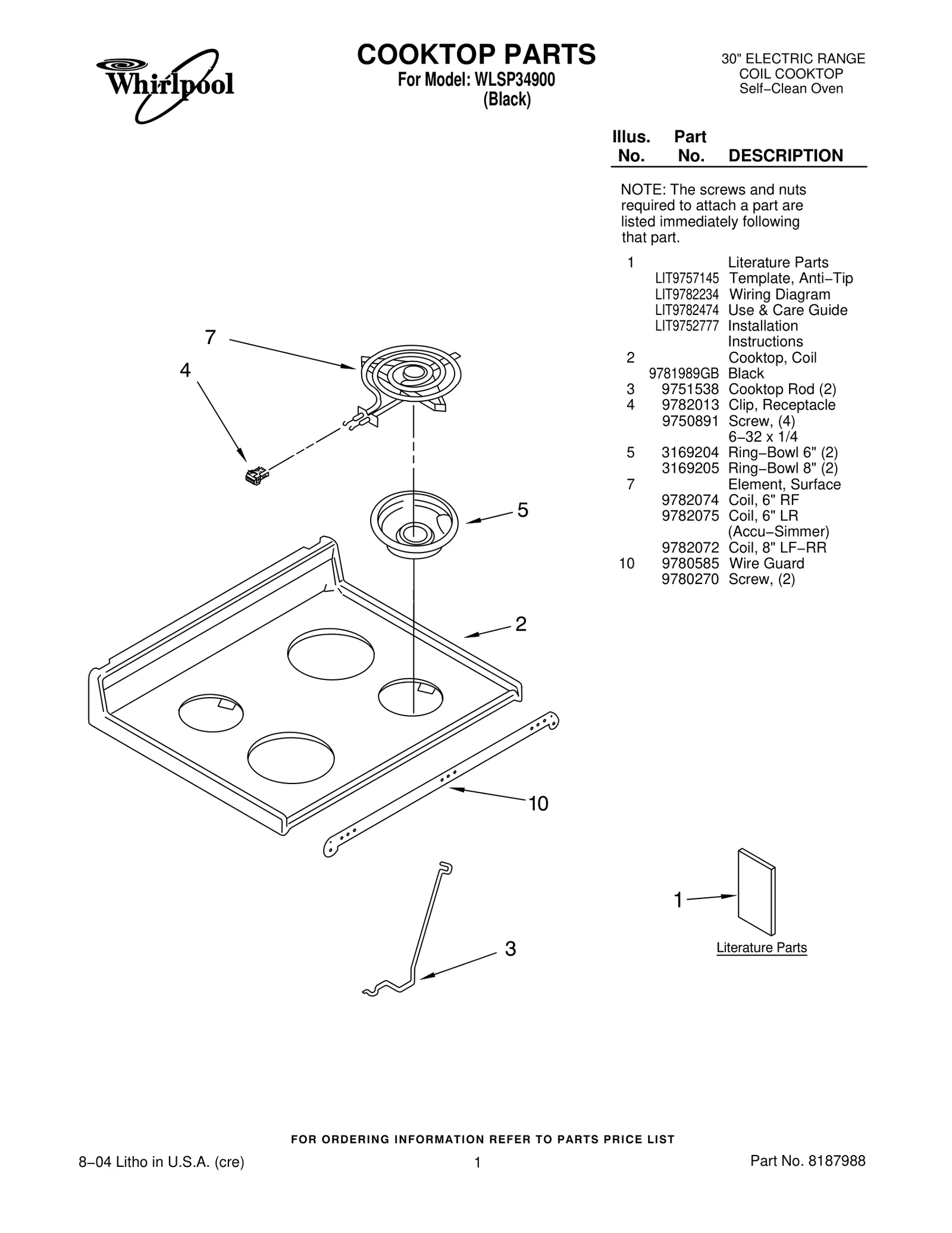 COOKTOP PARTS