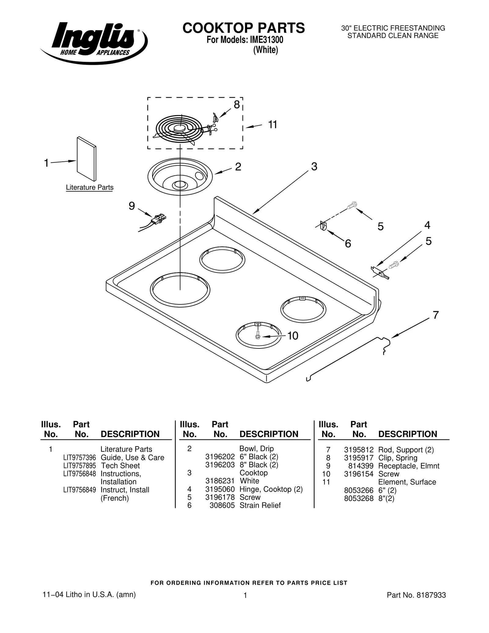 COOKTOP PARTS