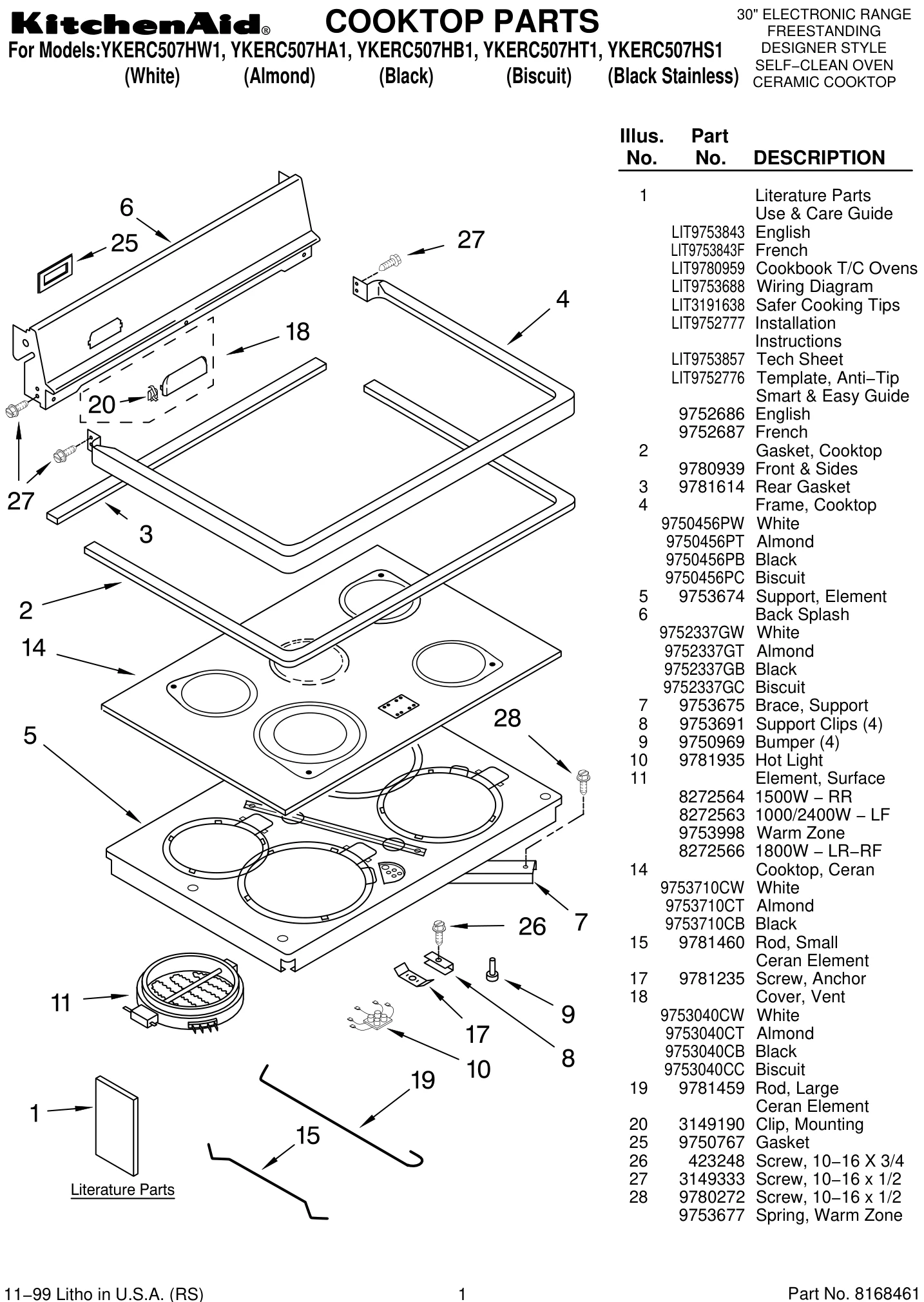 COOKTOP PARTS