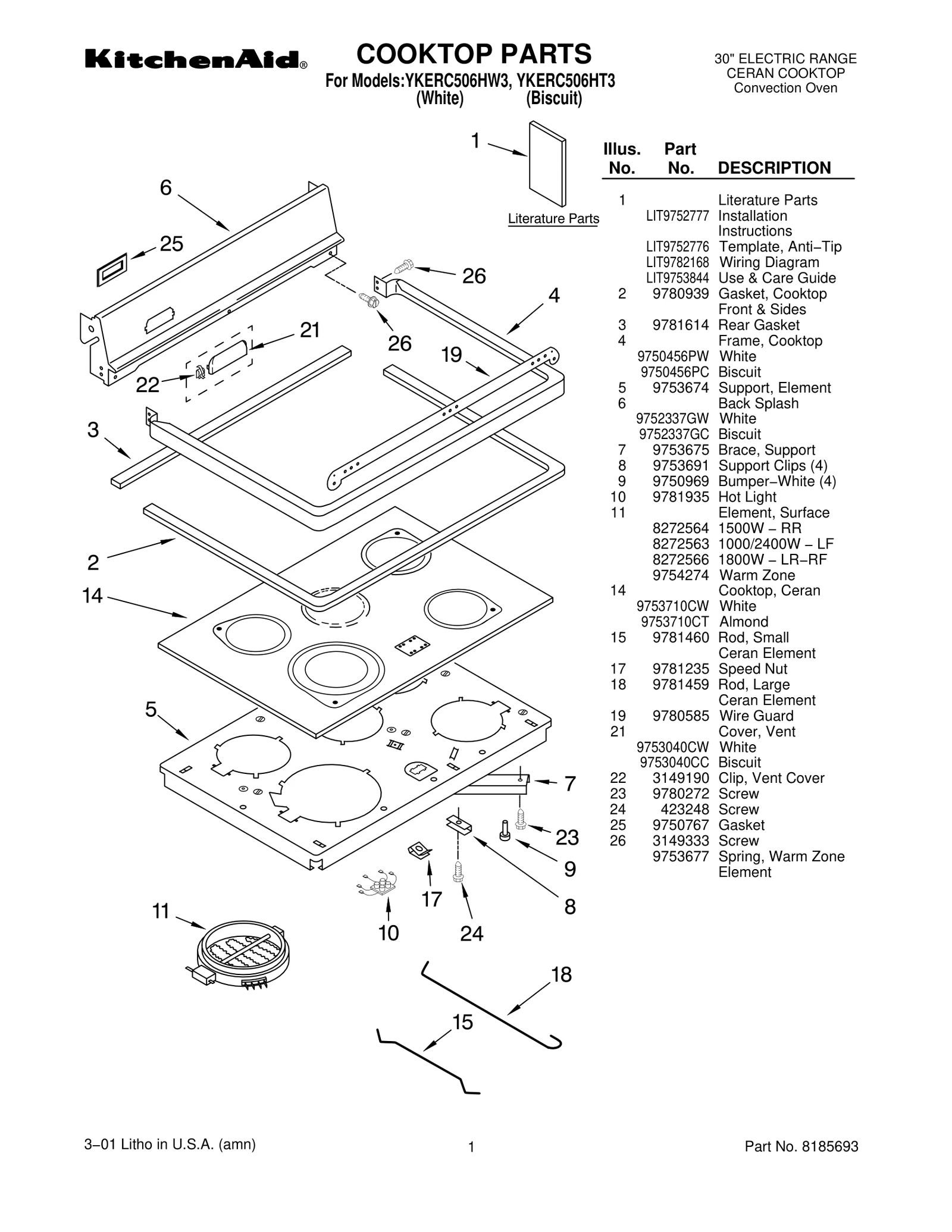 COOKTOP PARTS