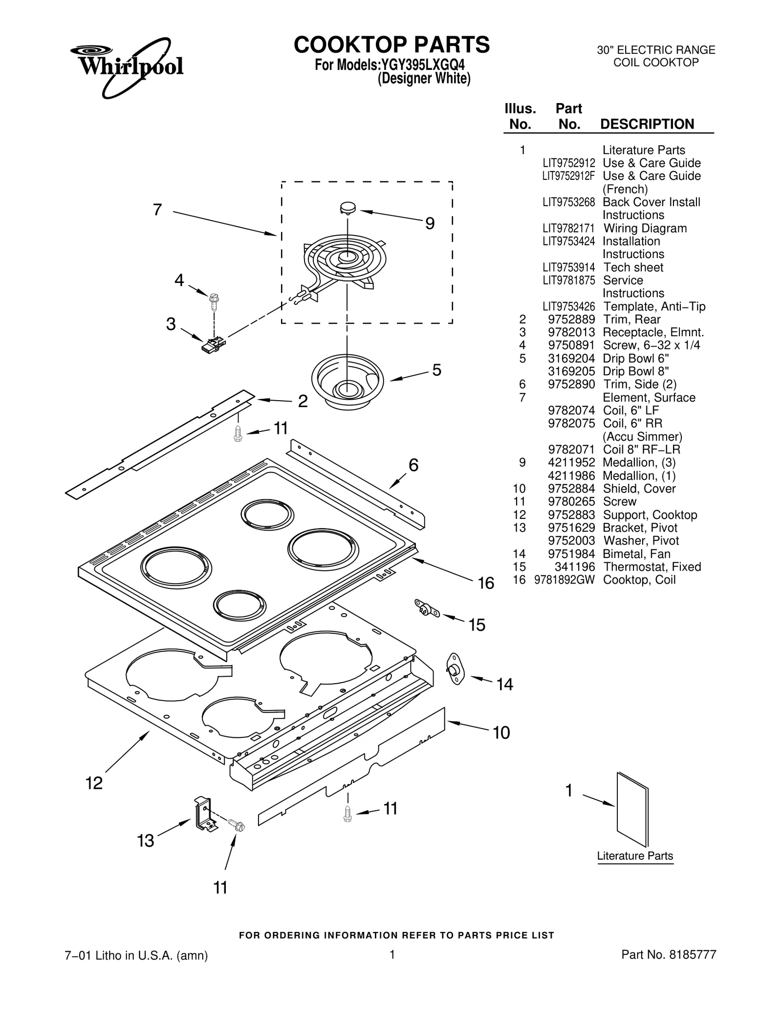 COOKTOP PARTS