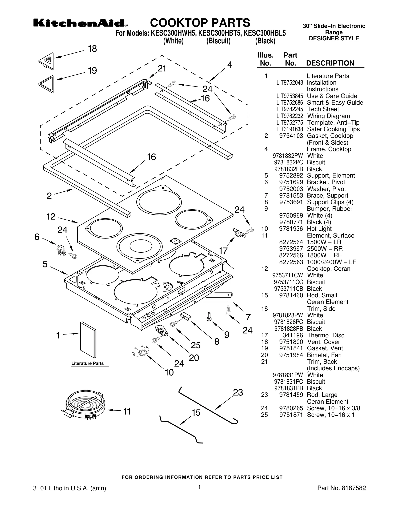 COOKTOP PARTS